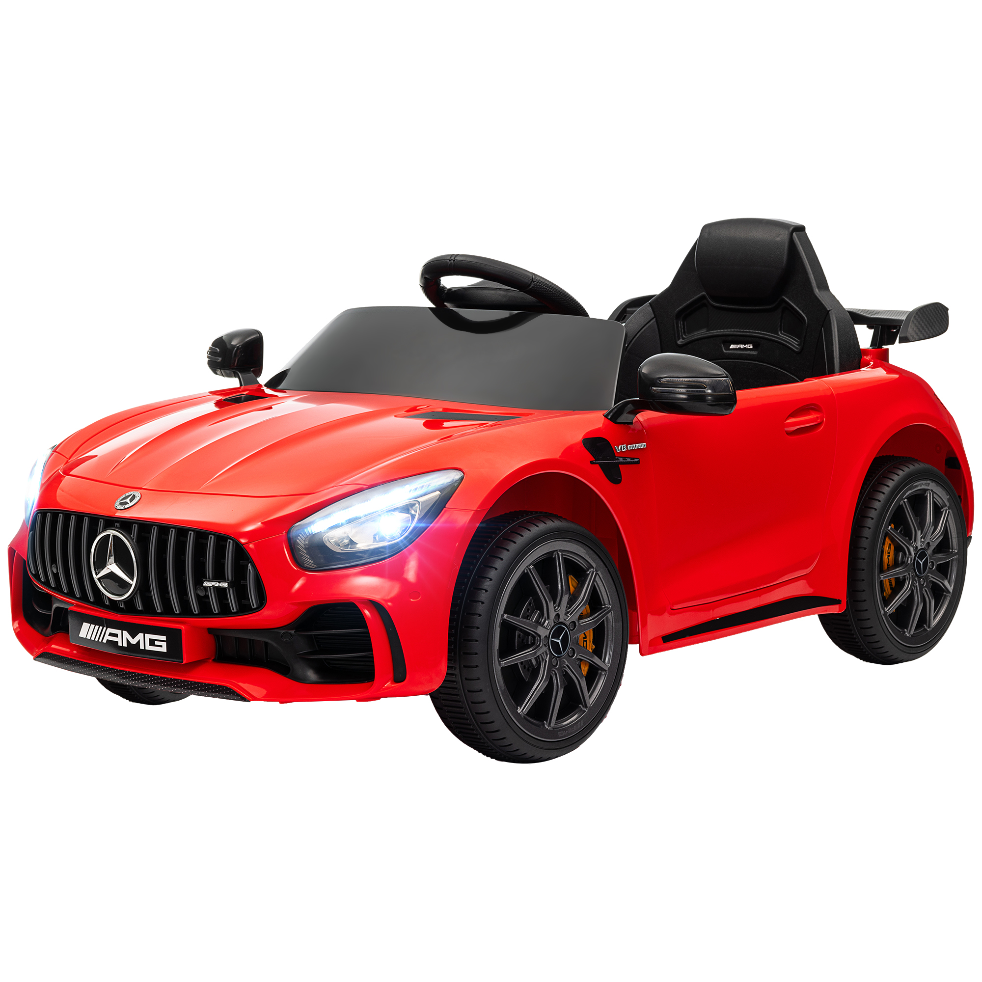 Elektro-Kinderauto, Mercedes, 3-5 km/h, Fernbedienung, Licht & Musik, Rot