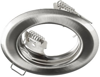 Decken-Einbaustrahler "SR80" chrom-matt / starr, Ø80mm, für 50mm Lampen