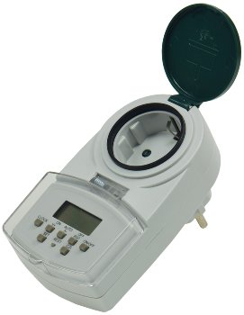 digitale Wochen-Zeitschaltuhr "DAZ-7", IP44, max. 2000W / 8,7A