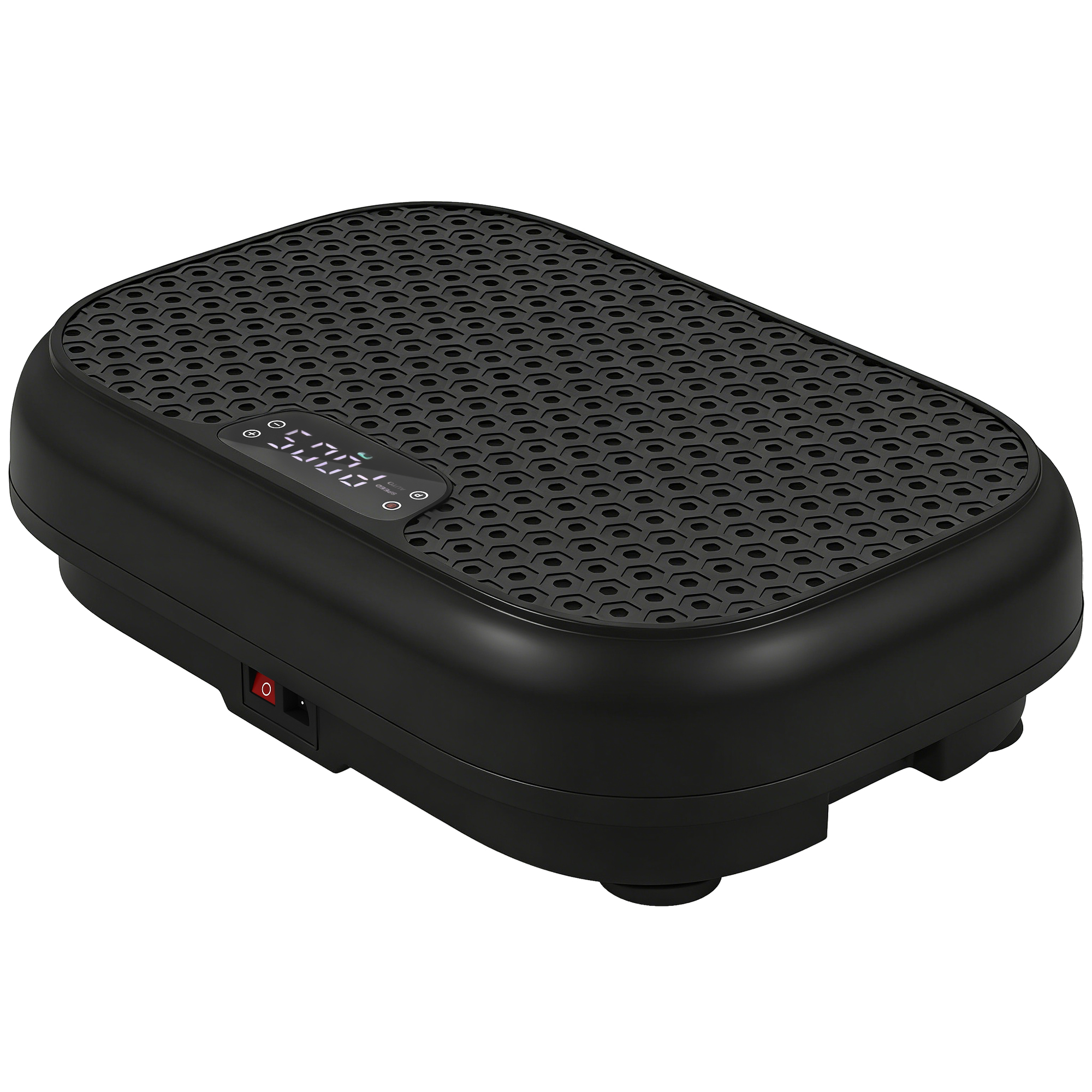 Vibrationsplatte Rüttelplatte mit 120 Intensitätsstufen 5 Vorprogramm Fernbedienung LED-Display für Muskelaufbau Schwarz