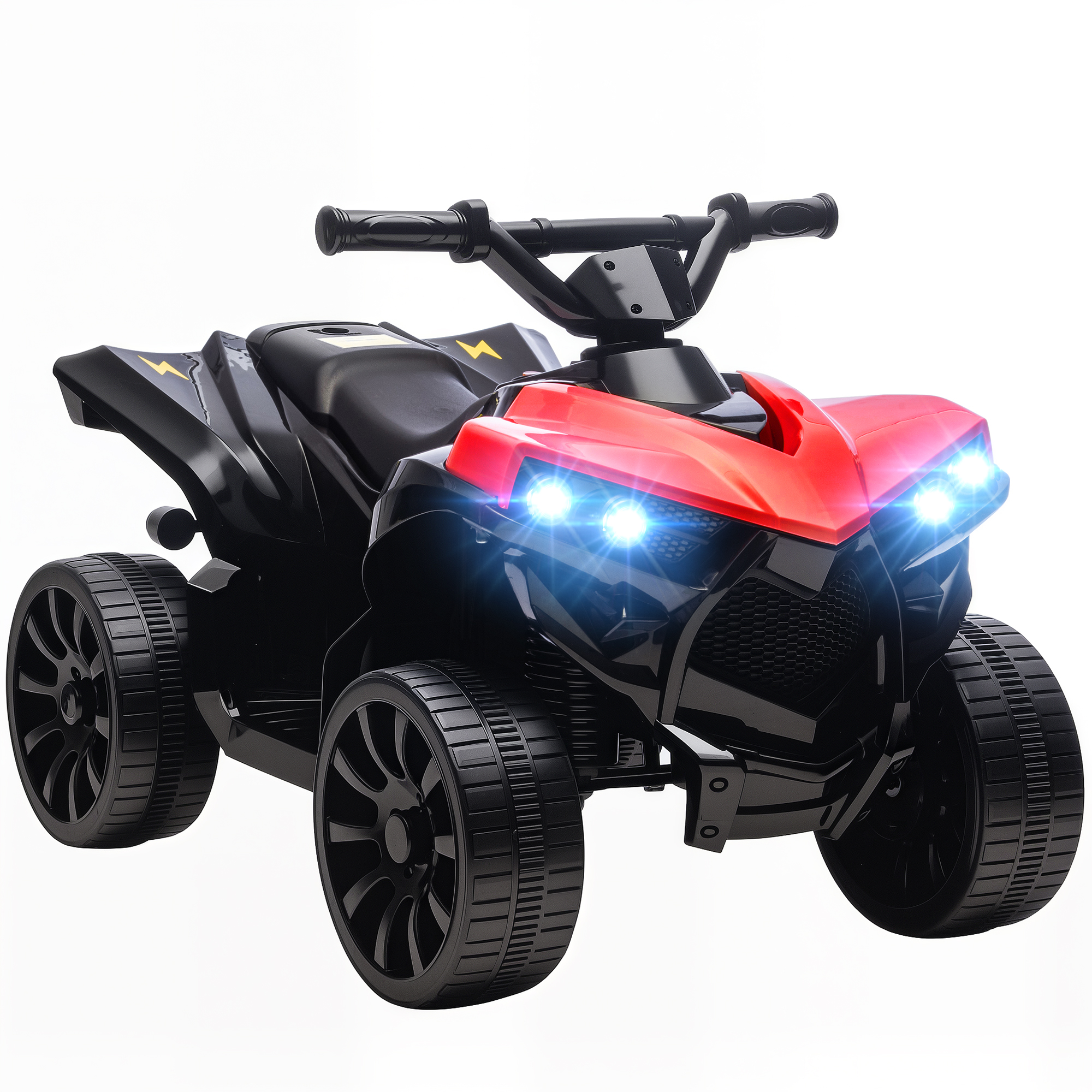 Kinder Quad Elektro 6V Kinderquad mit Vorwärts-, Rückwärtsfunktion, Musik, LED-Scheinwerfer Rot