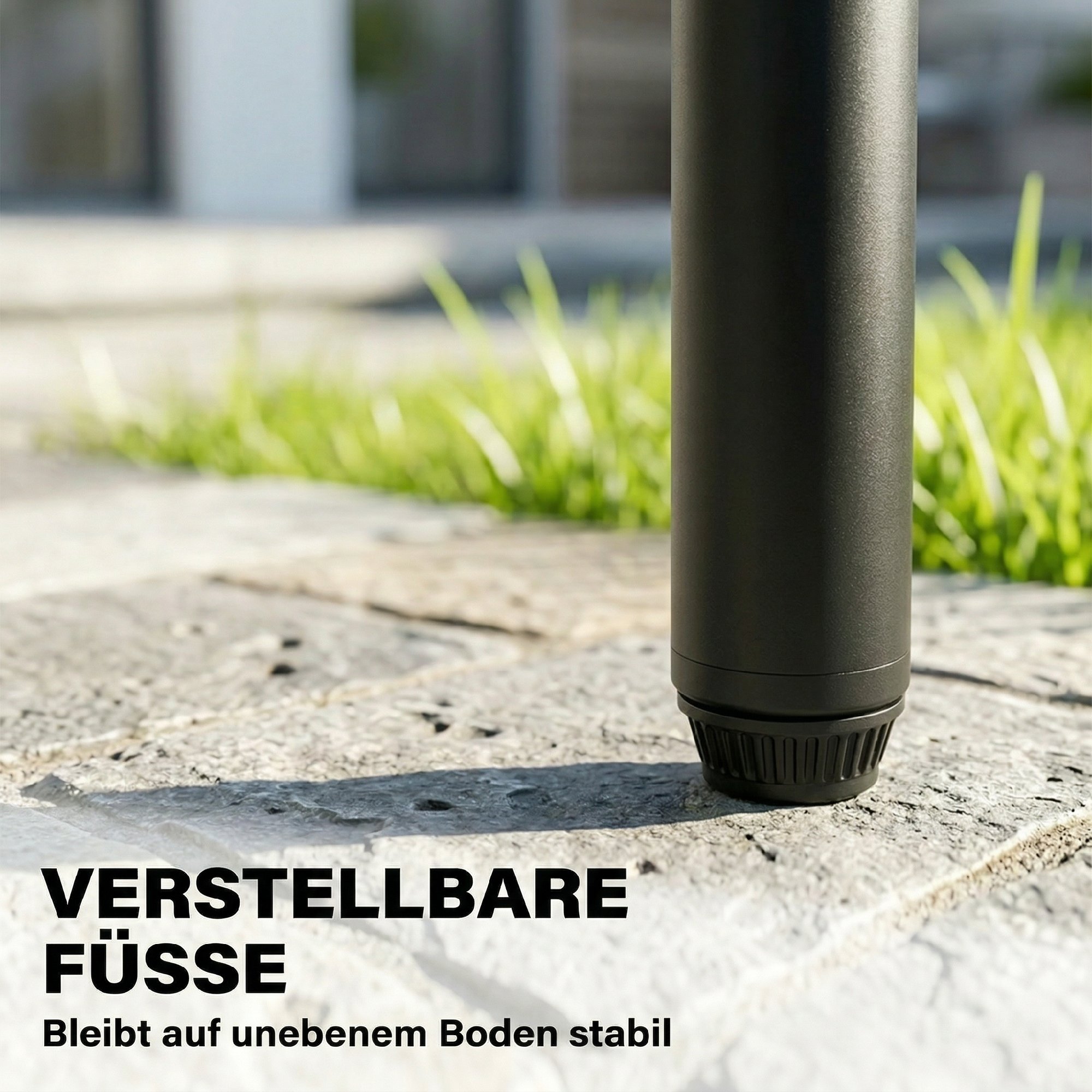 Gartenstuhl 2er Set wetterfest Gartenstühle aus Stahl und Holz Stapelstuhl mit Rückenlehne bis 160kg belastbar Naturholz