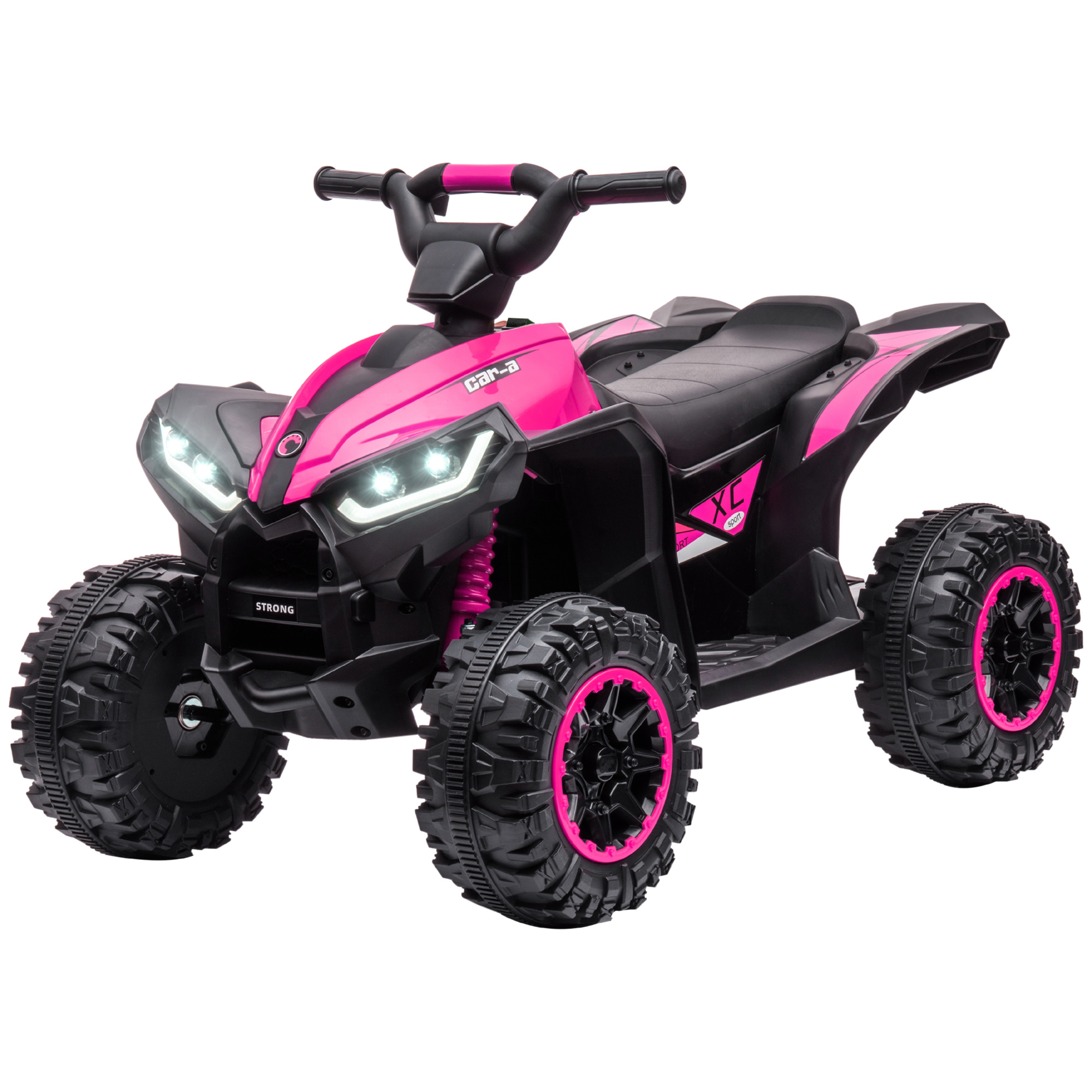 Elektro Kinderquad, 3-6 km/h, Licht/Musik, für 3-5 Jahre, bis 25kg, Rosa/Schwarz