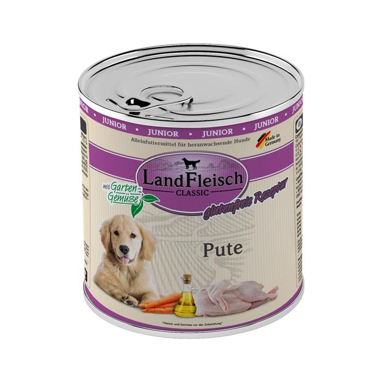 Landfleisch Dog Classic Junior Pute mit Gartengemüse - 800g Landfleisch Dog Classic Junior Pute mit Gartengemüse - 800g
