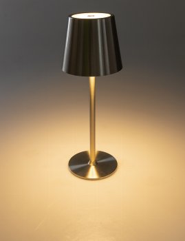 LED Akku-Tischleuchte "Foco Tenda", 2900K, IP44, Touchschalter, 30cm