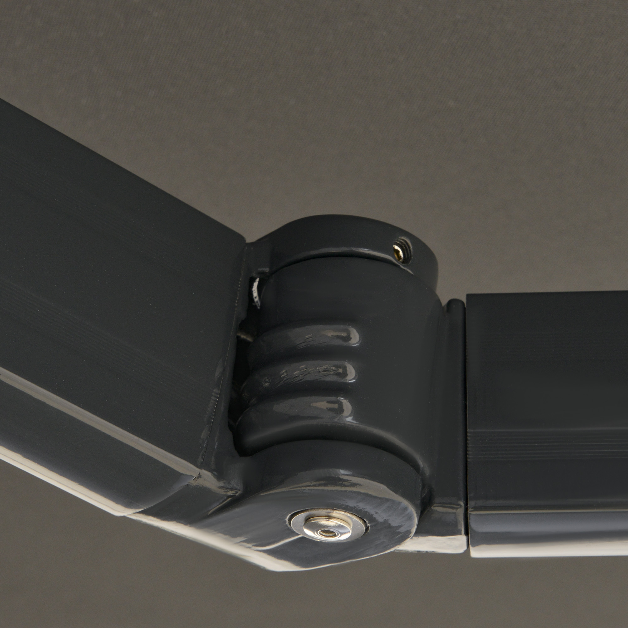 Elektromarkise, mit Fernsteuerung, inkl, Bausatz für Montage, Metallrahmen, dunkelgrau, 3 x 2,5 m