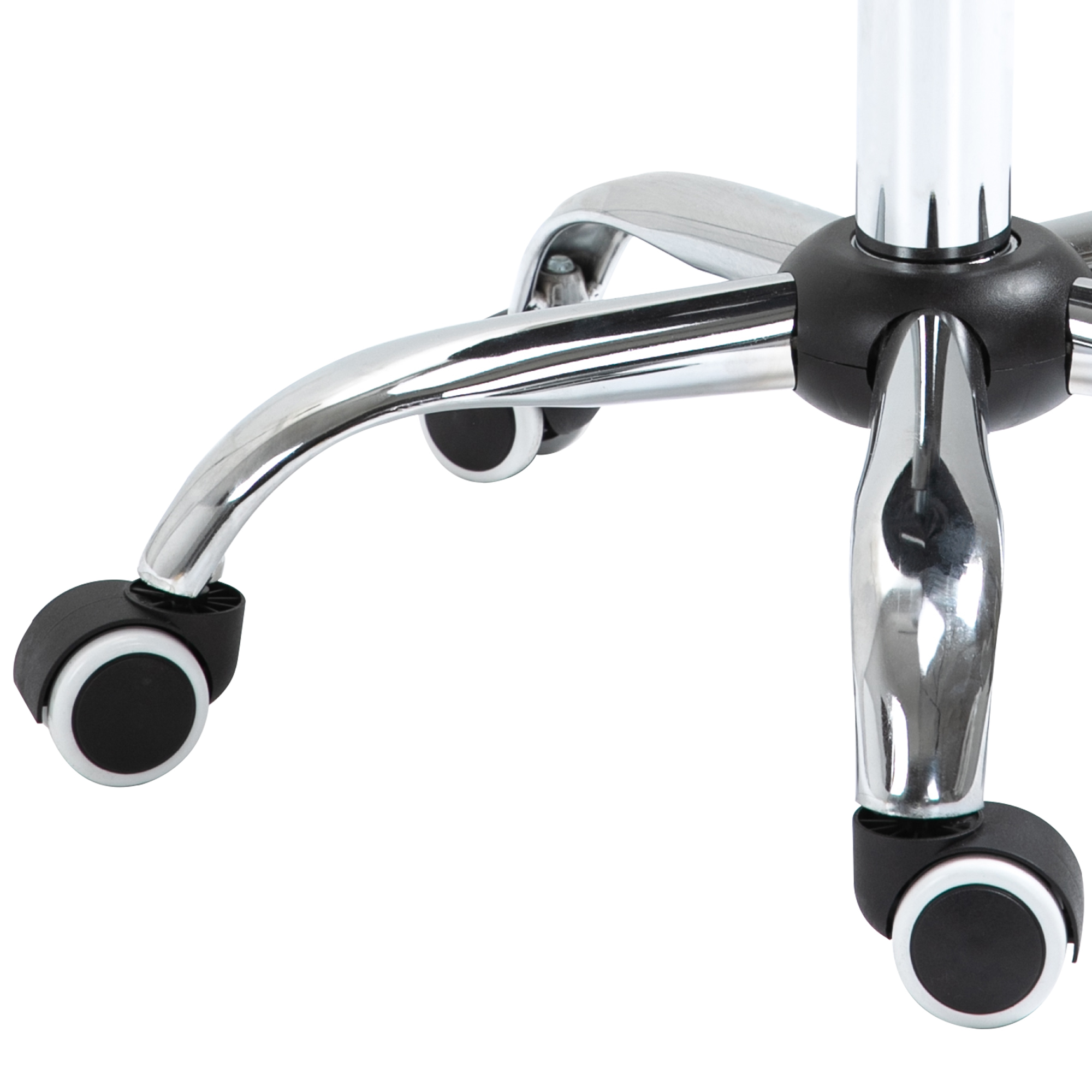 Rollhocker höhenverstellbar Drehhocker 49-61 cm Arbeitshocker drehbar Sattelhocker für Büro Salon Massage Spa Schwarz