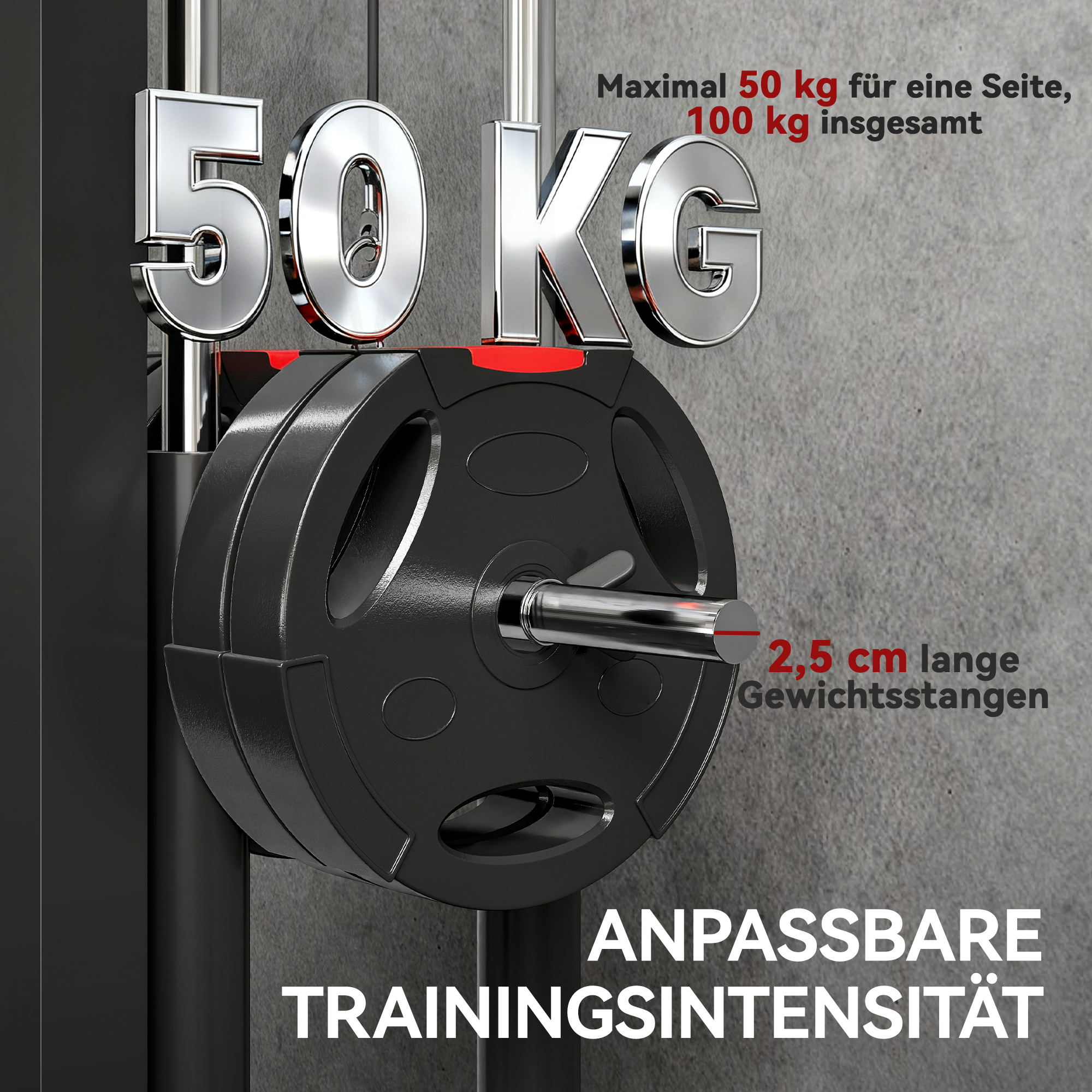 Rudermaschine für Training, wandmontiertes Fitnessgerät, Kabelmaschine für Heimfitnessstudio, Stahl, Schwarz