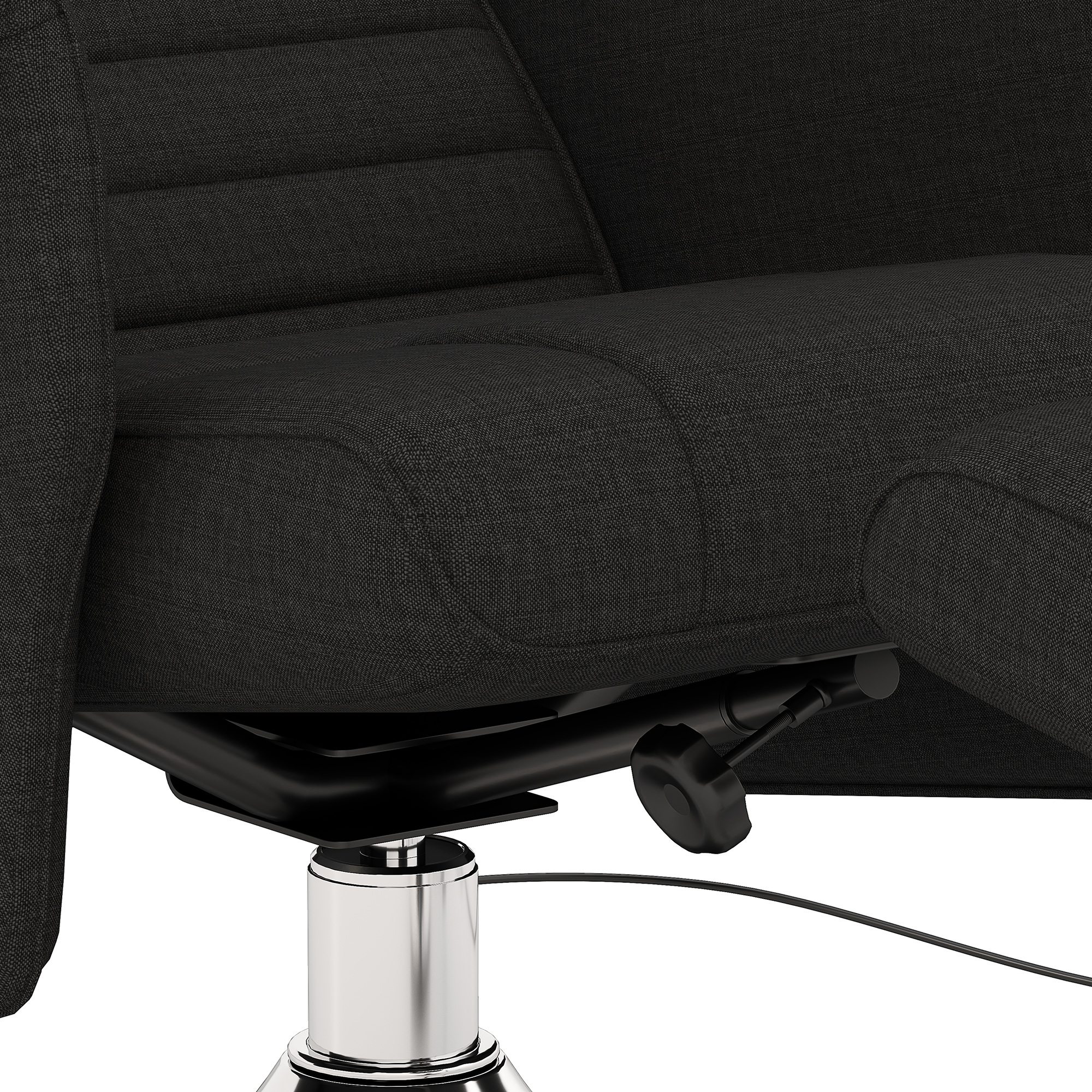 Massagesessel mit Hocker, neigbare Lehne, 78 x 95 x 88 cm, Schwarz