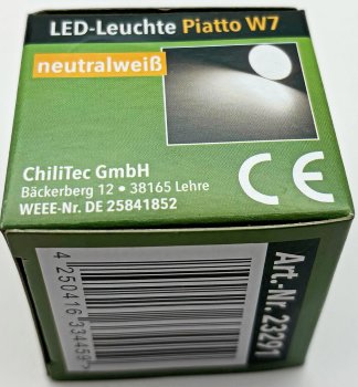 LED-Modul "Piatto W7" neutralweiß / 120°, 4200K, 230V, 7W, 550lm, 50x24mm