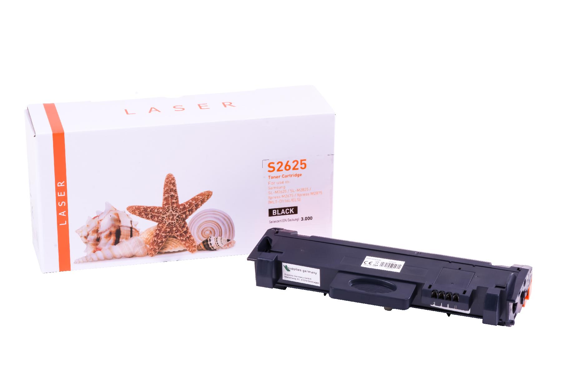 M2625 alternativ Toner black für Samsung  / MLTD116L/ELS / 3.000 Seiten