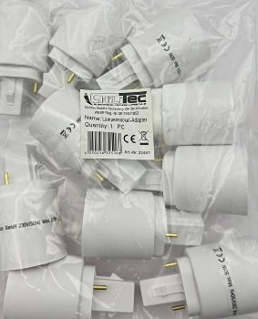 Lampensockel-Adapter, Kunststoff / G24 auf E27, G24 universal d1,d2,d3