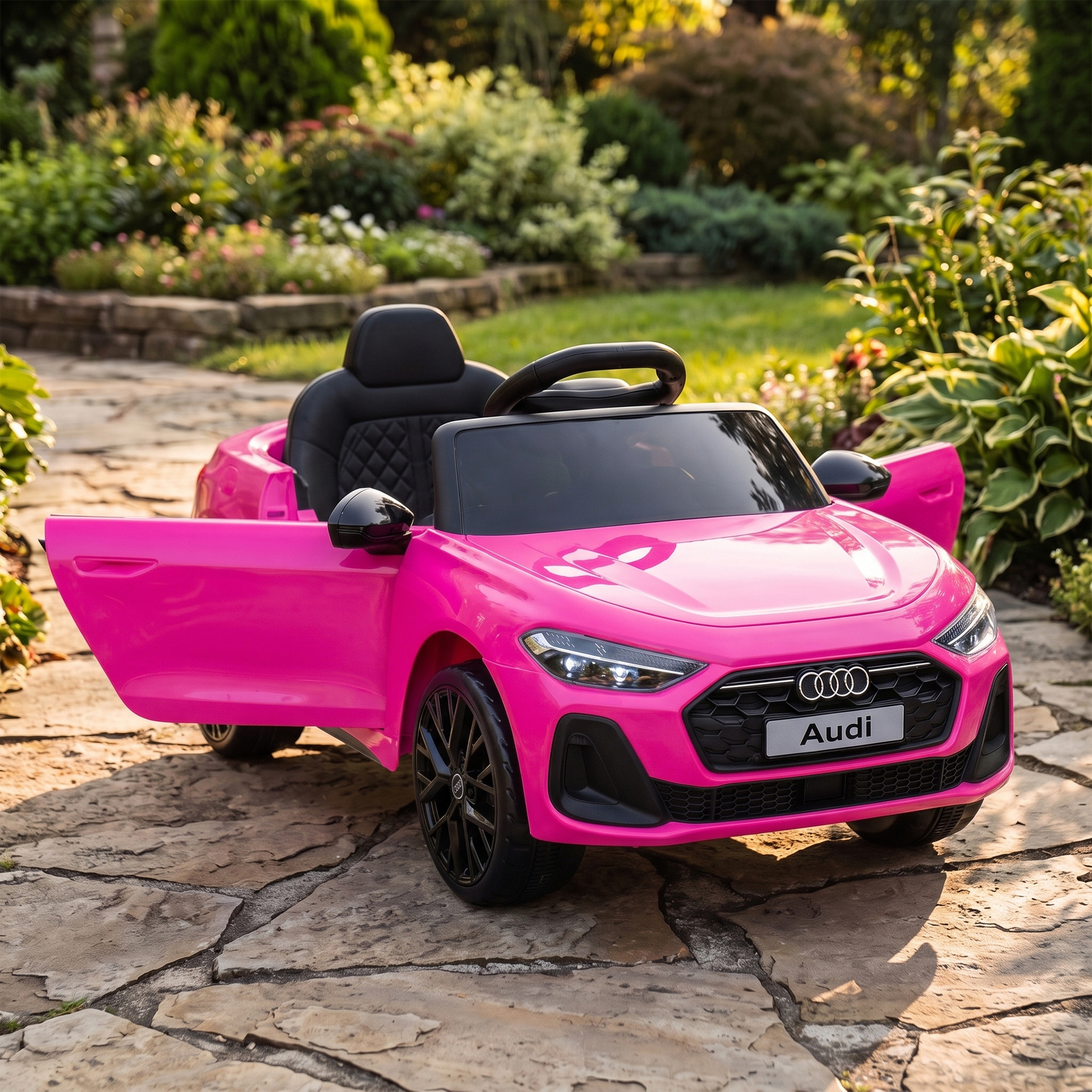 Kinder Elektroauto Audi A5L 12V Kinderauto mit 2,4 G Fernbedienung 2 Motoren Lithium-Akku Sanftanlauf 4-Rad-Federung