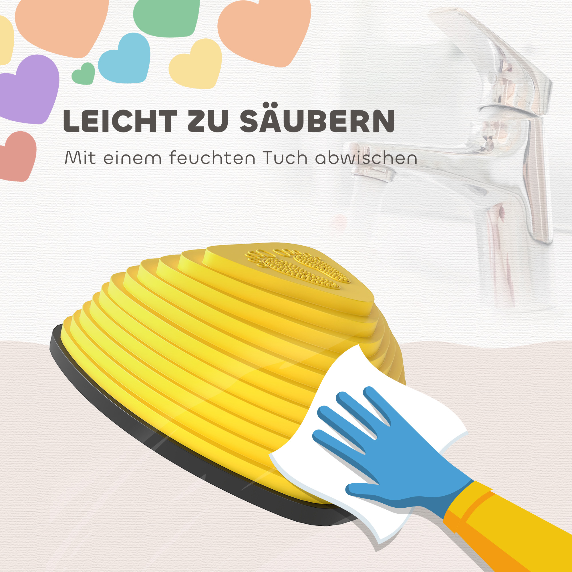 11er-Set Trittsteine, rutschfestes Design, für drinnen & draußen, stapelbar, Bunt