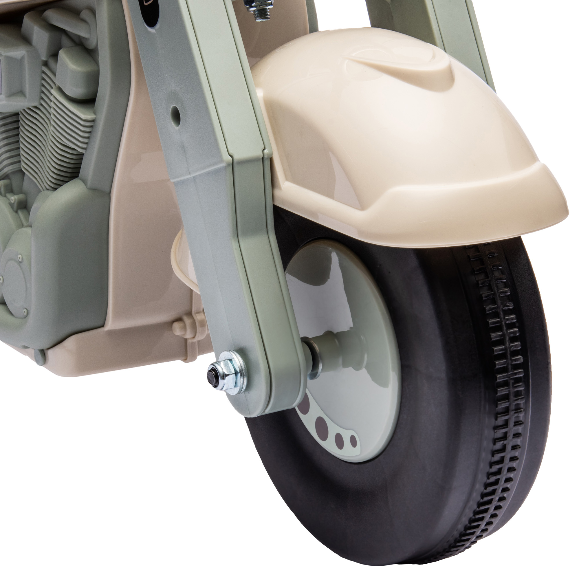 Rutschauto, Motorrad-Design, Musik und Seifenblasen, für 2-5 Jahre, Cremeweiß