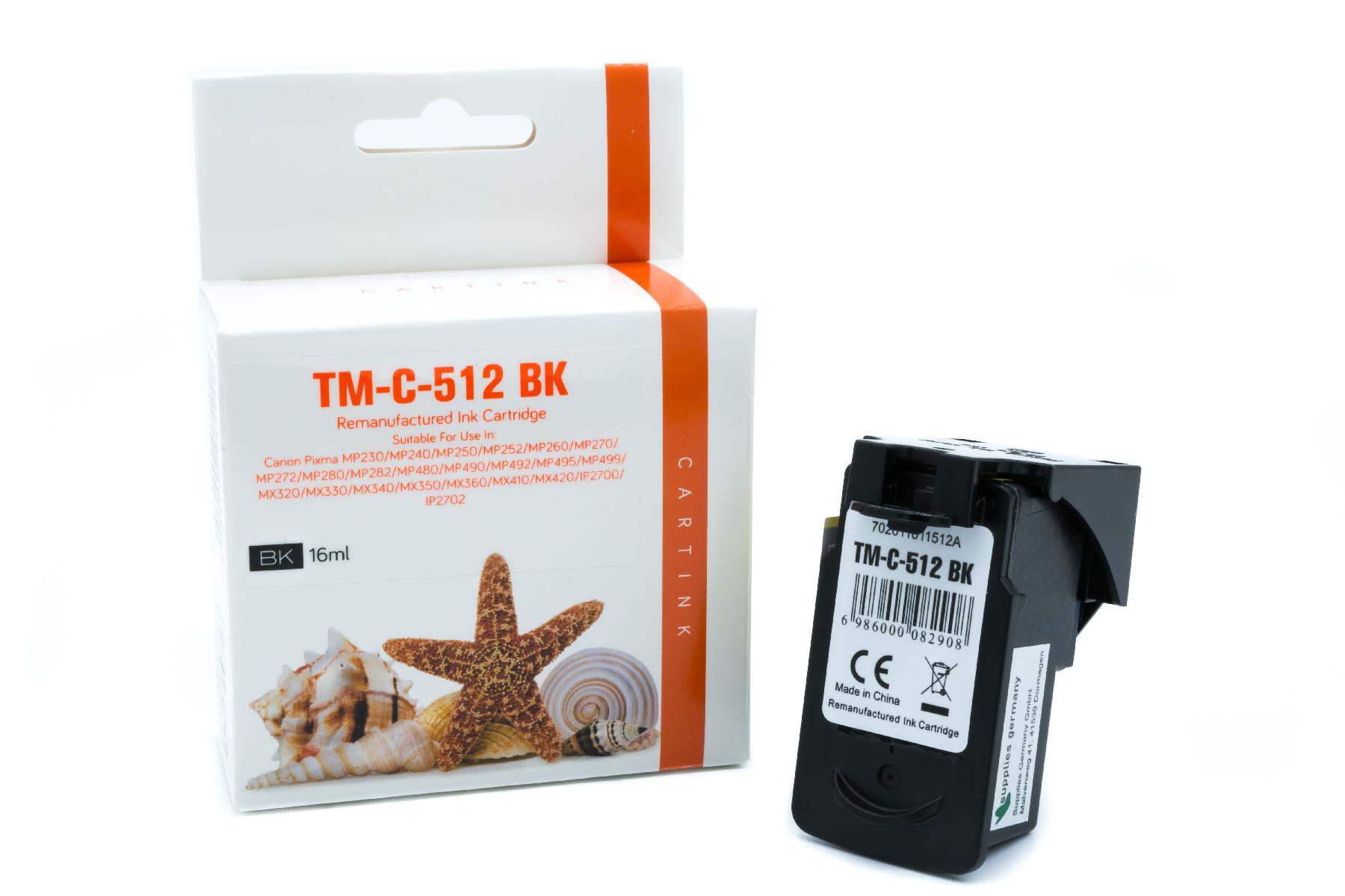 PG512 Refill Tinte black für Canon / 2969B001 / 16ml