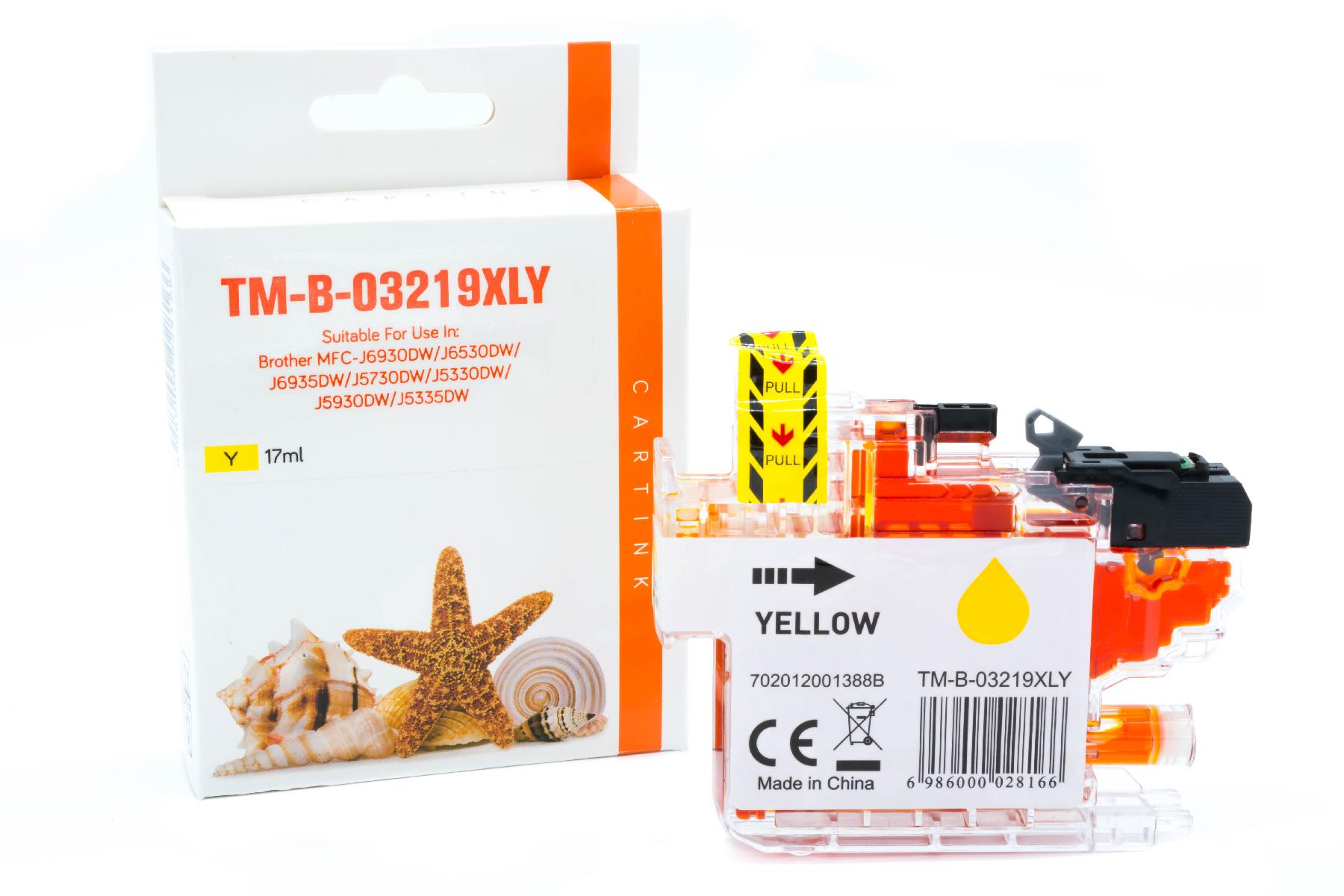 LC3219Y alternativ Seestern Tinte gelb für Brother / LC3219Y / 17ml LC3219Y alternativ Seestern Tinte gelb für Brother / LC3219Y / 17ml