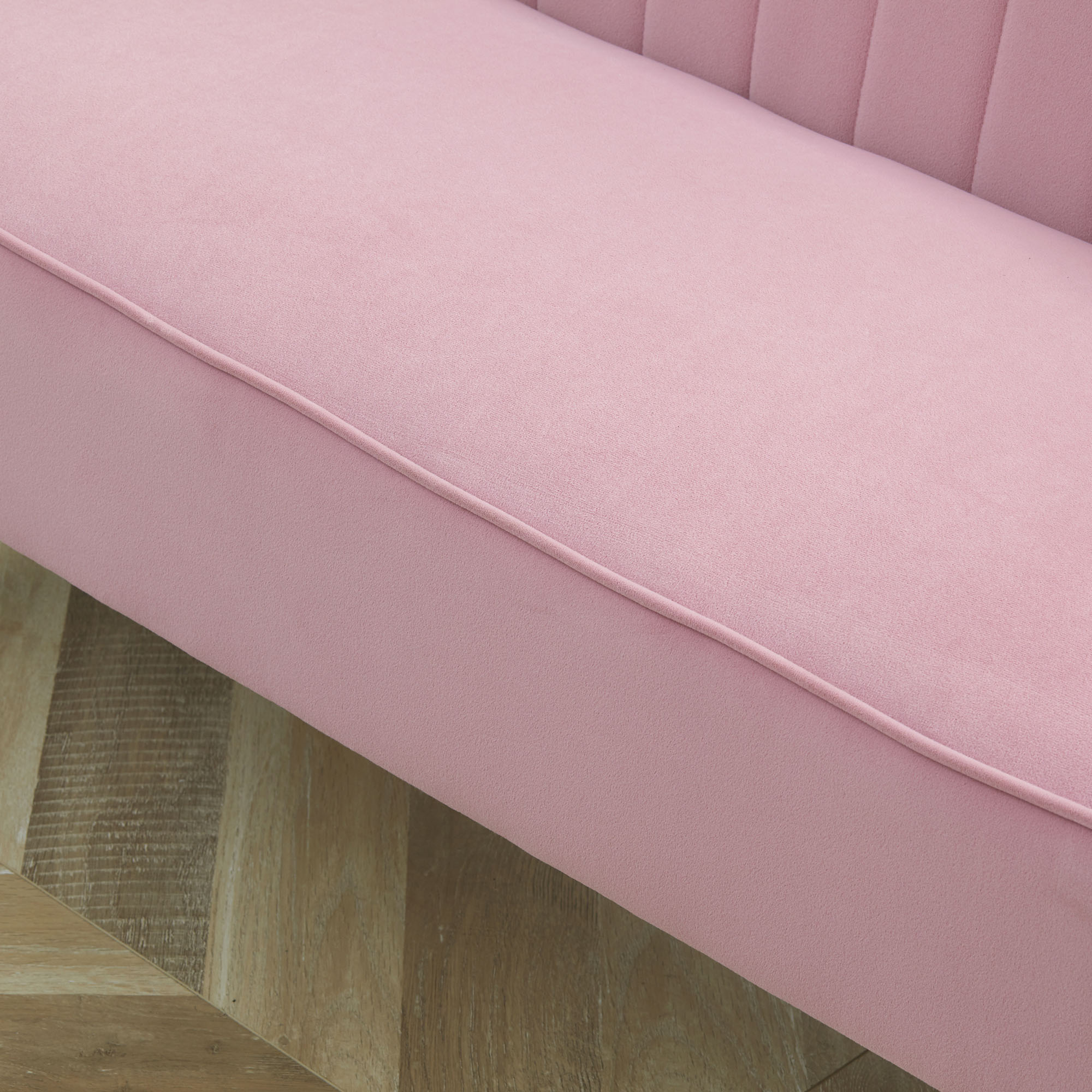 Sofa 2-Sitzer Stoffsofa Couch Polstersofa Loungesofa breit Rosa