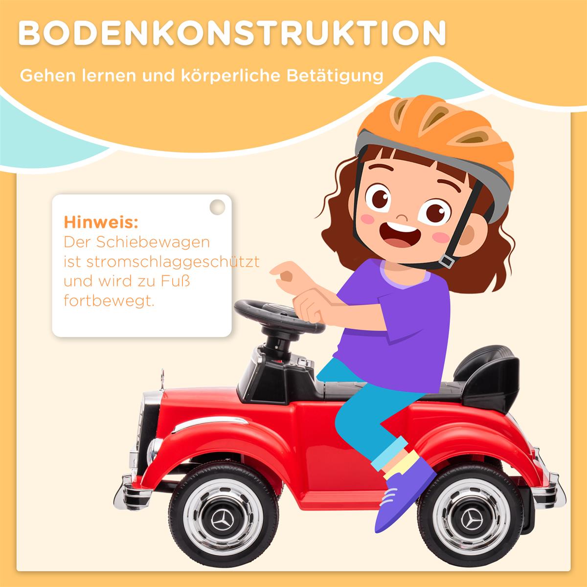 Rutscher Kinderauto Mercedes Benz Design 300 S Design, Rot