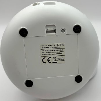 LED Tischleuchte mit Schwanenhals / Batterie, dimmbar, warmweiß, Weiß