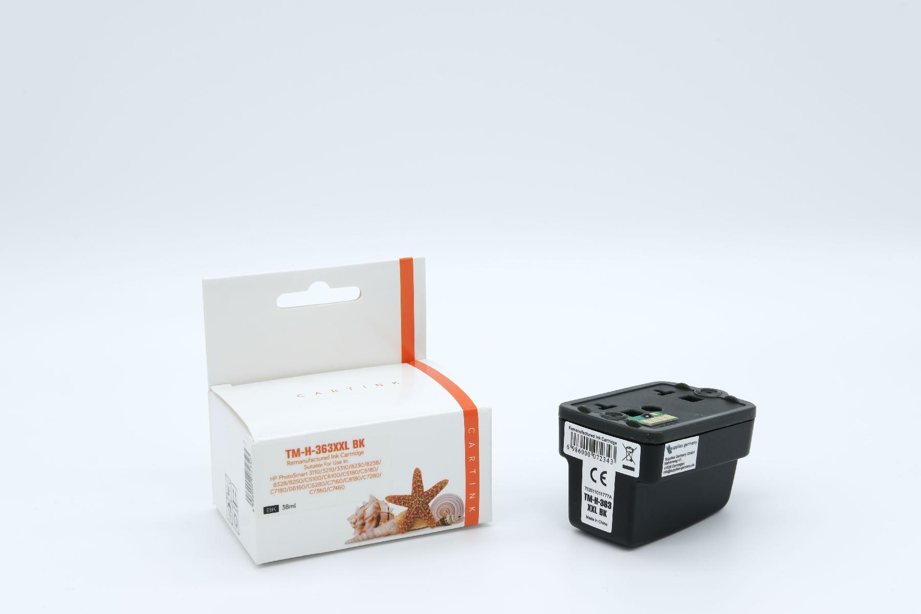363BKXXL Refill Tinte schwarz für HP / C8719EE / 38ml 363BKXXL Refill Tinte schwarz für HP / C8719EE / 38ml