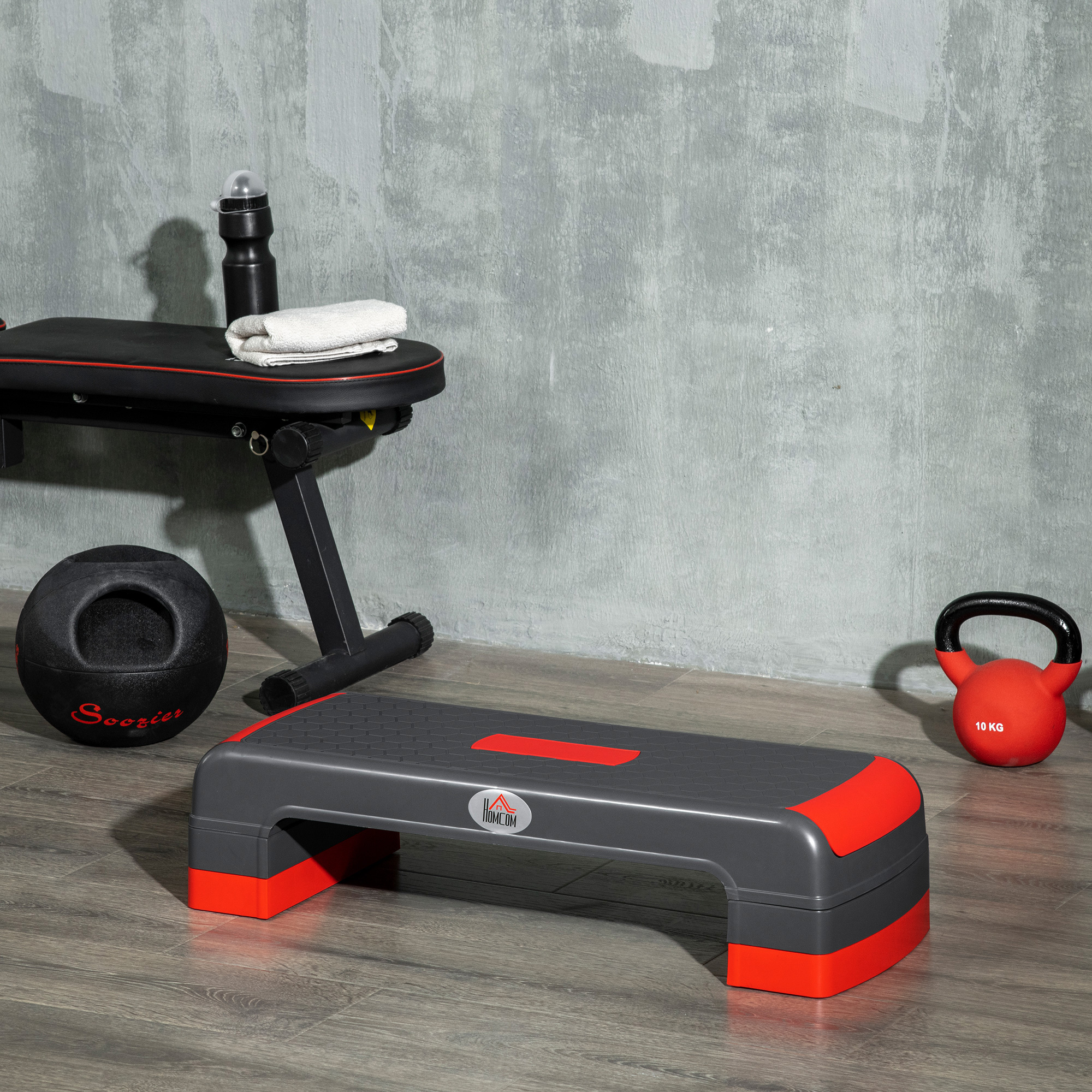 Stepper höhenverstellbare Stepper Aerobic Stepper, Rot + Schwarz