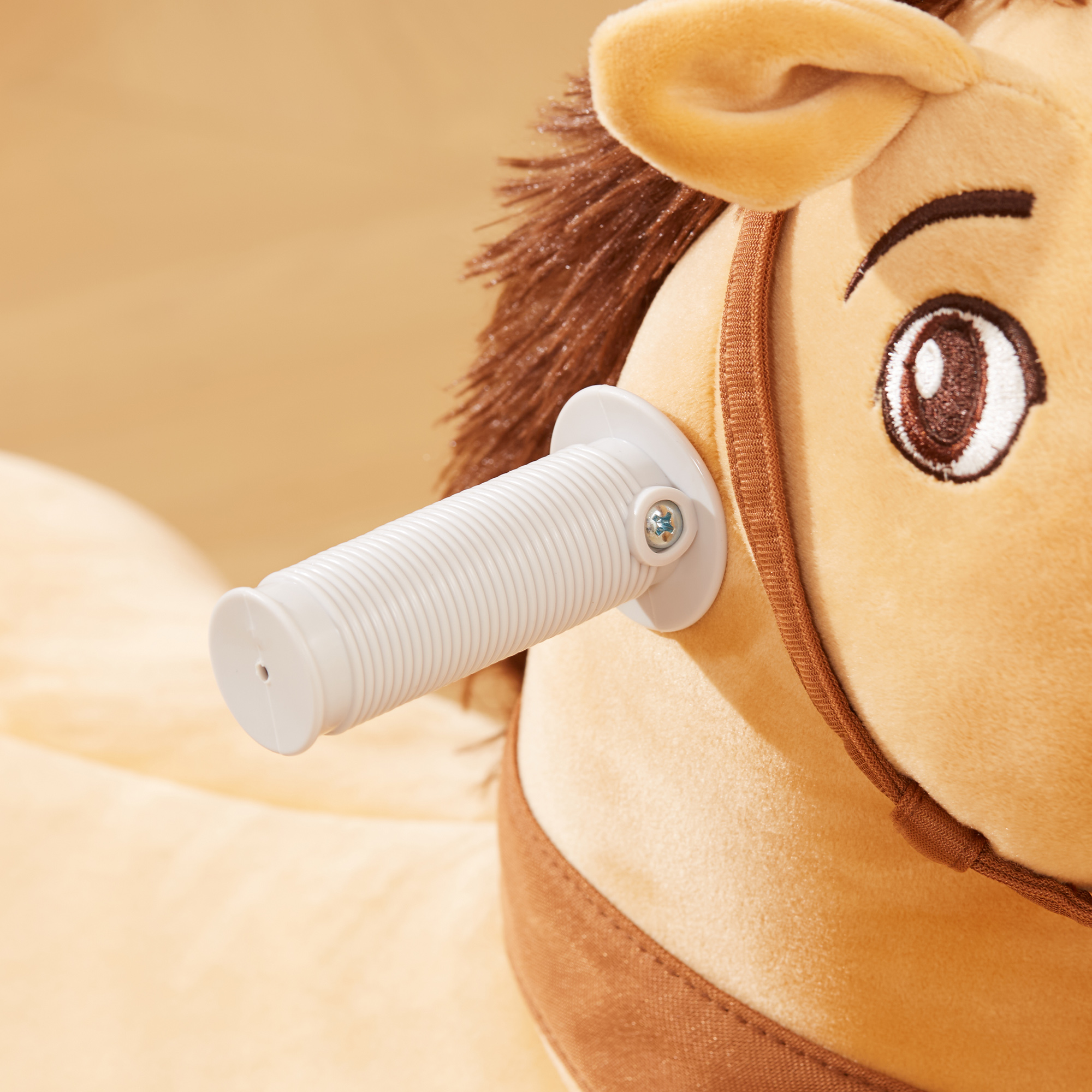 6V Reitpferd für Kinder, Batteriebetrieb, Mit Musikfunktion und Vorwärtsbewegung, 18-36 Monate, Braun
