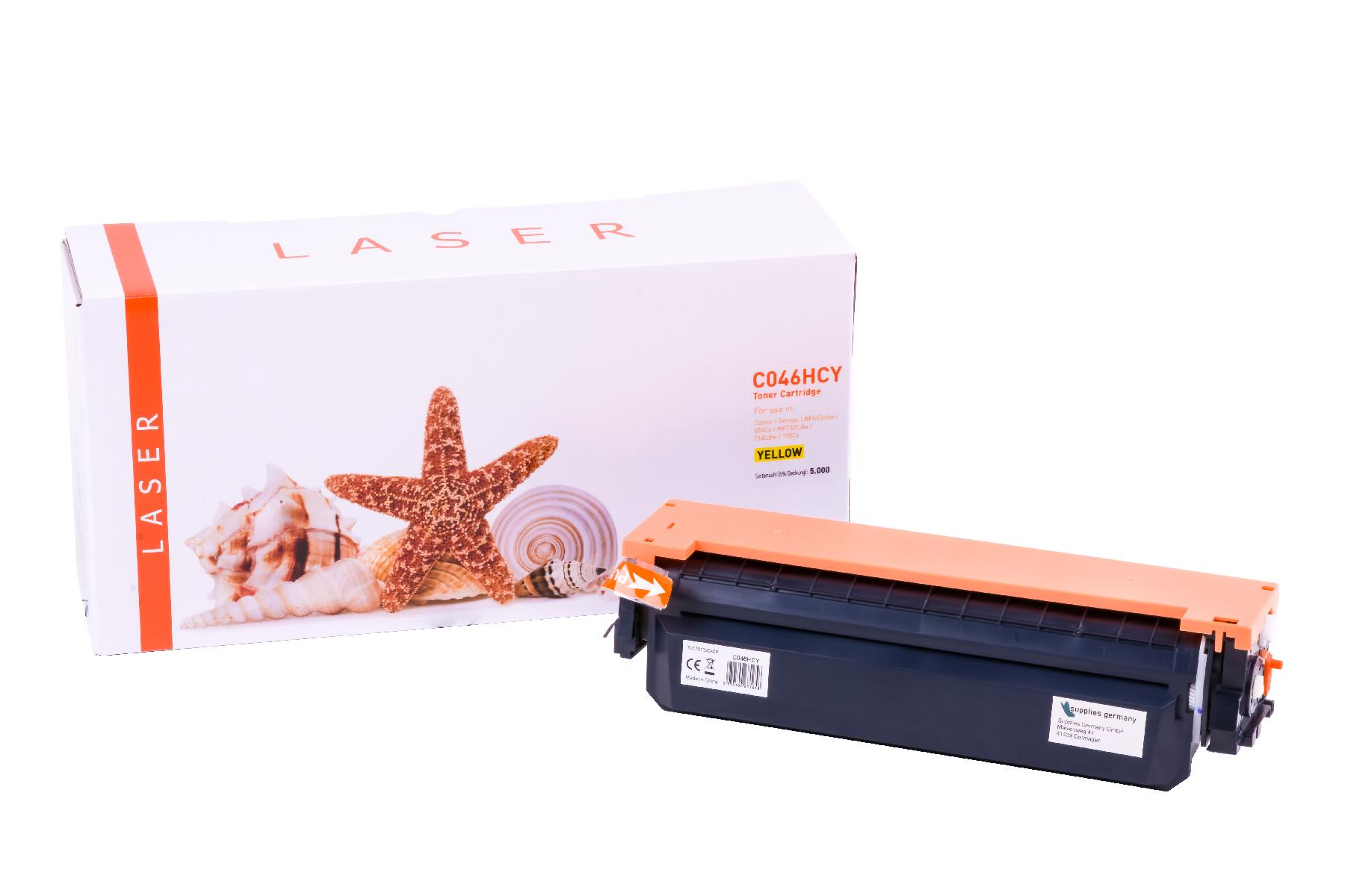 046HCY alternativ Toner gelb für Canon / 1251C002 / 5.000 Seiten 046HCY alternativ Toner gelb für Canon / 1251C002 / 5.000 Seiten