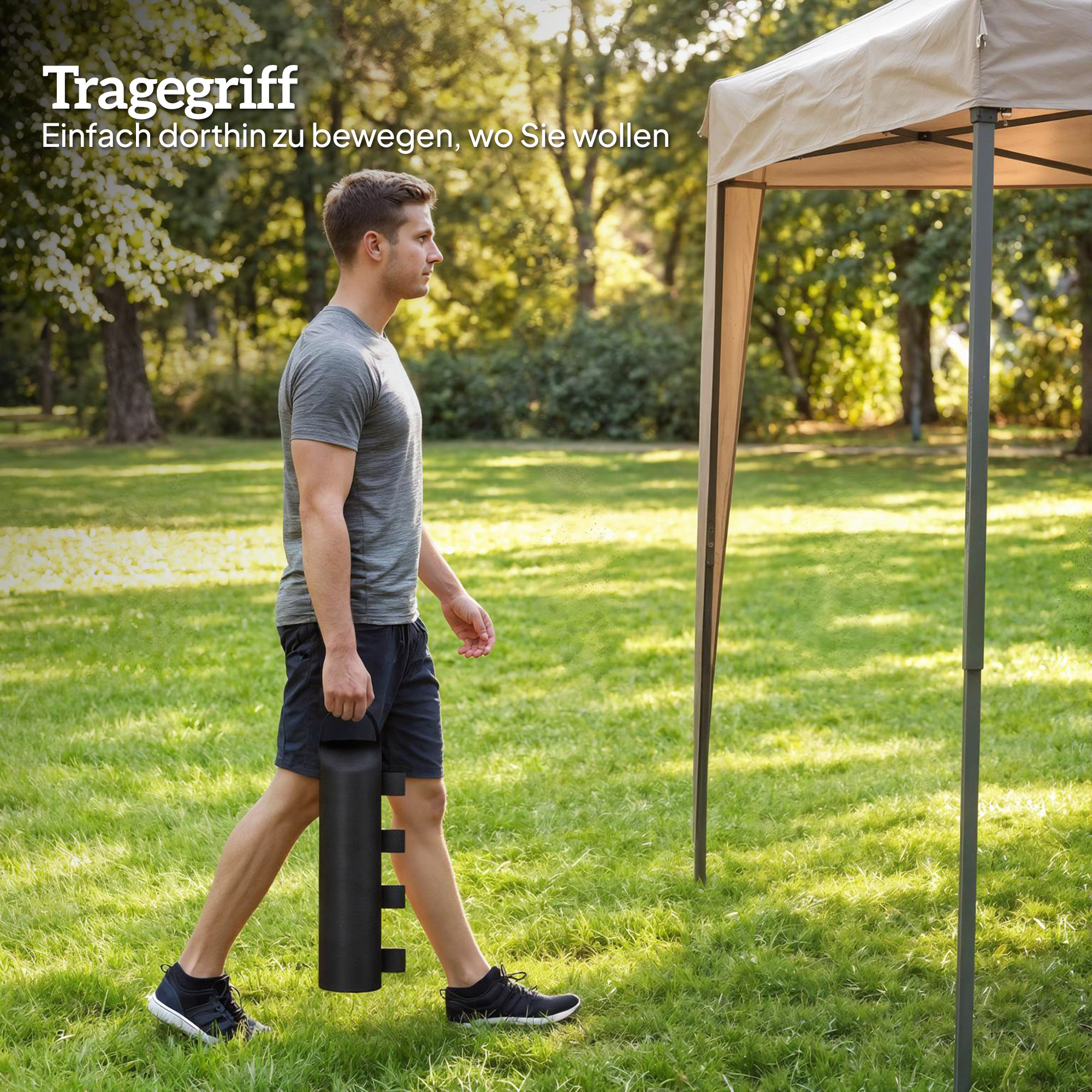 8er-Set Sandsäcke für Pavillonfüße, 40 kg strapazierfähige Sandsäcke aus 600D Oxford-Gewebe, ohne Sand, Schwarz