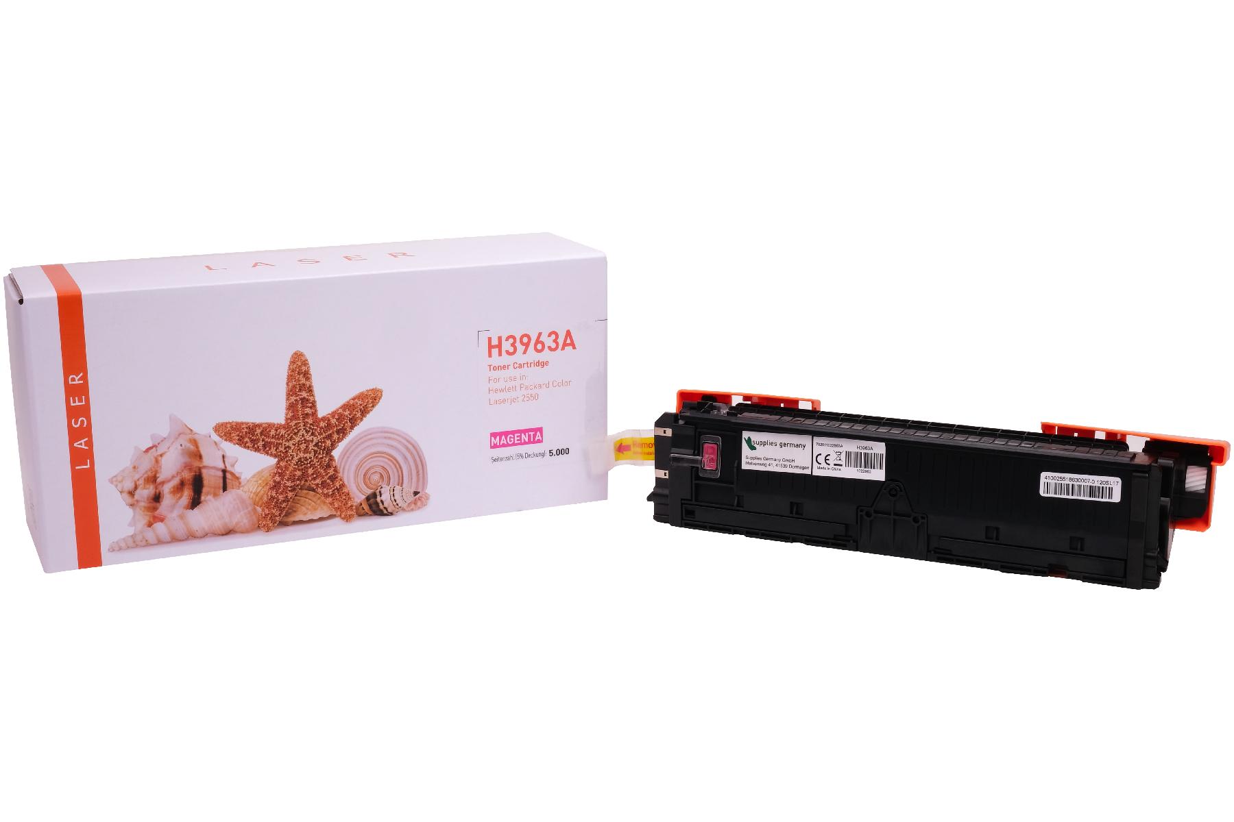 Q3963A alternativ Toner magenta für HP / Q3963A / 122A / 5.000 Seiten