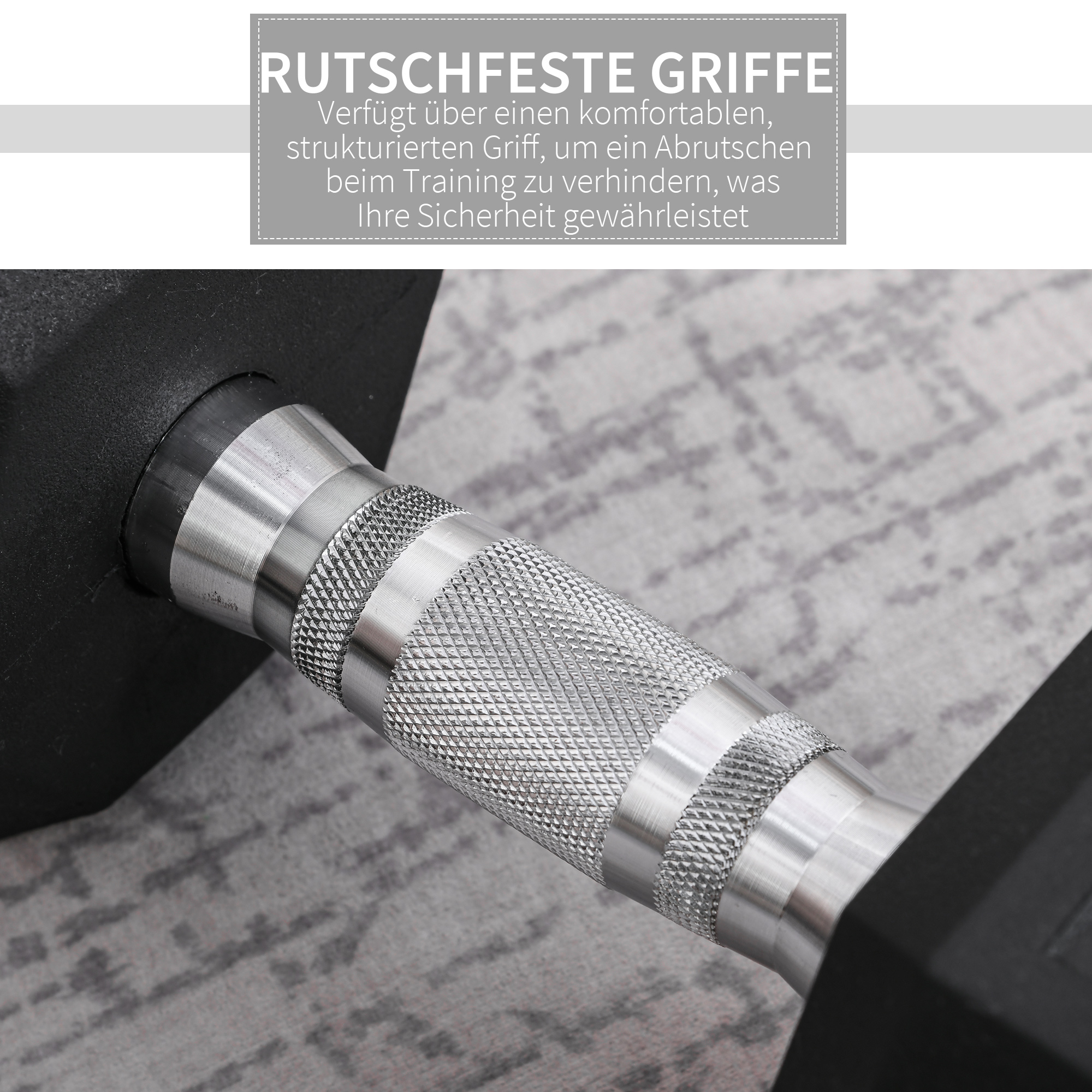 Hanteln mit gerändeltem Griff, Kurzhantel aus Gusseisen, 1 x 12,5 kg, Kurzhanteln für Männer und Frauen, Dumbbell für Zuhause, Fitnessstudio, Krafttraining