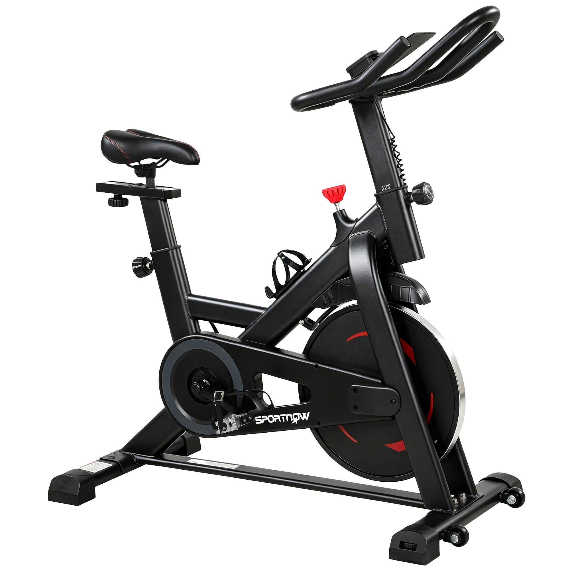 Heimtrainer Fahrrad Höhenverstellbar Hometrainer mit APP Magnetwiderstand LCD-Monitor verstellbar Lenker Handyhalter