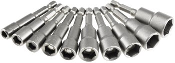 Bitsatz Steckschlüssel MAGNETIC 10-tlg., 6, 7, 8, 9, 10, 11, 12, 13, 14, 15mm