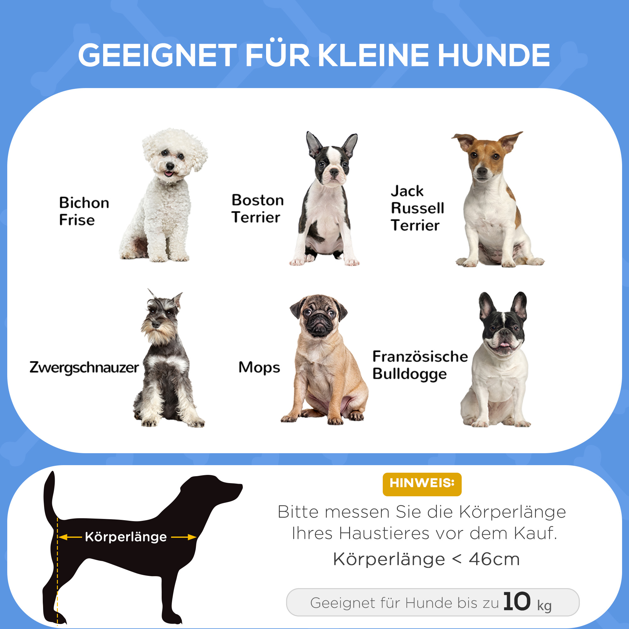 Hundebett, klappbar, robust & komfortabel, bis 10kg, 71x58x20cm, Grau