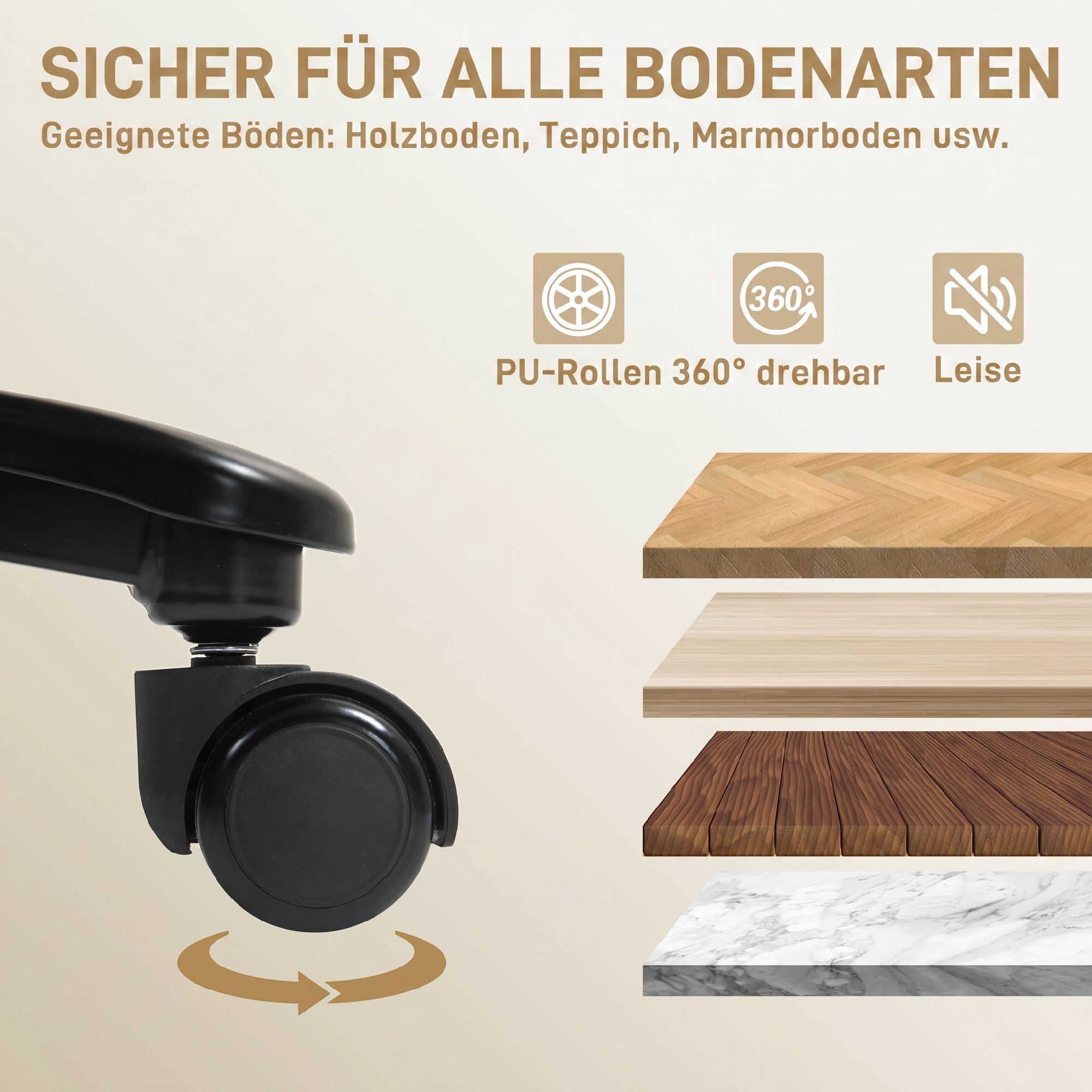 Chefsessel Ergonomisch Bürostuhl bis 200 kg mit Samtoptik, Hoher Rückenlehne, für Büro und Homeoffice Schwarz