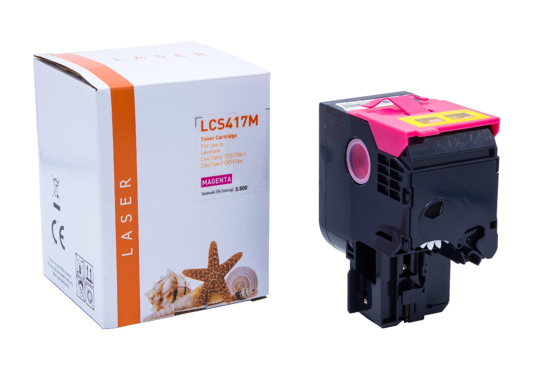 CS417M alternativ Toner Magenta für Lexmark / 71B2HM0 / 3.500 Seiten CS417M alternativ Toner Magenta für Lexmark / 71B2HM0 / 3.500 Seiten