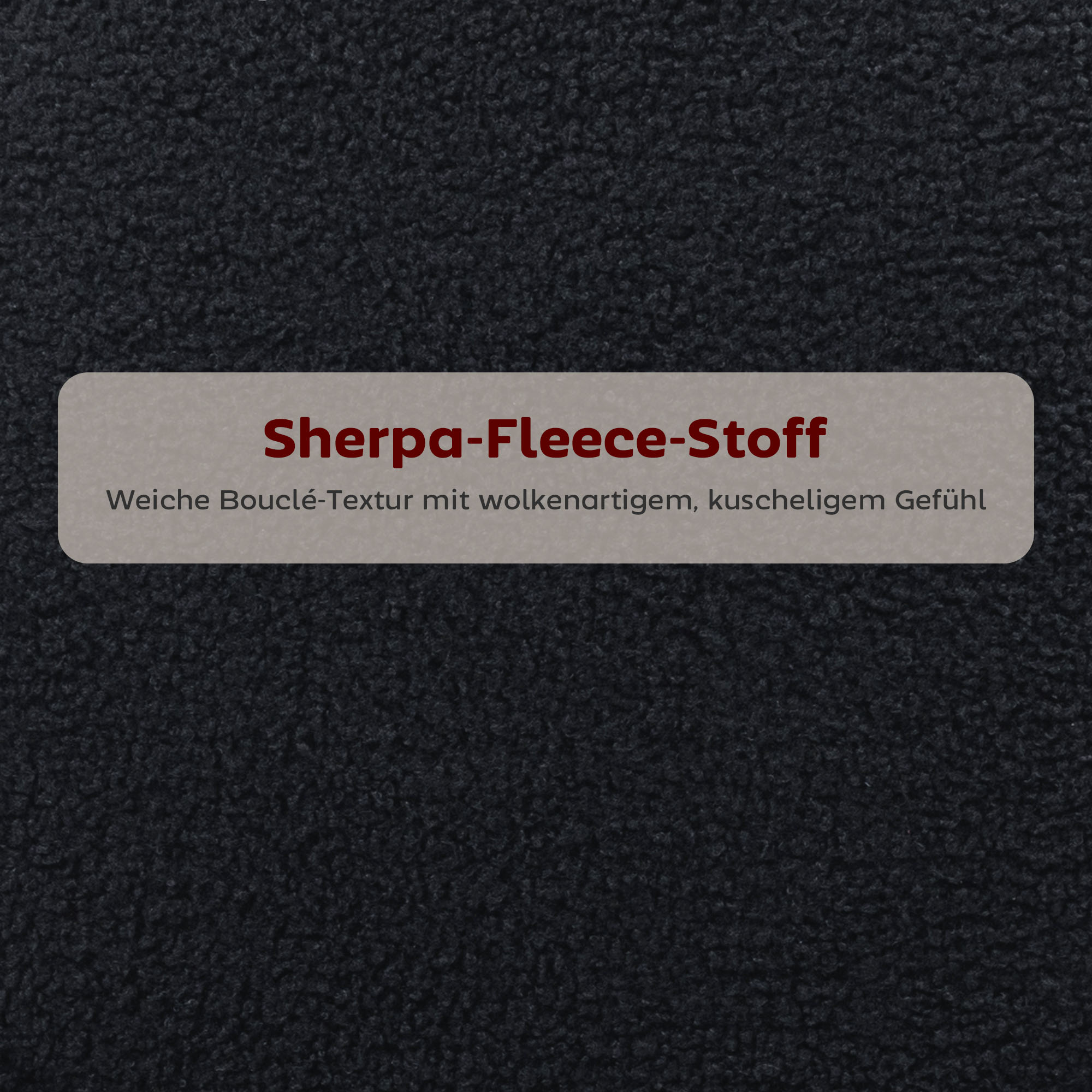 2er-Set Barstühle mit Polstersitz und Fußstütze, Fleece-Bezug, Metallrahmen, Schwarz