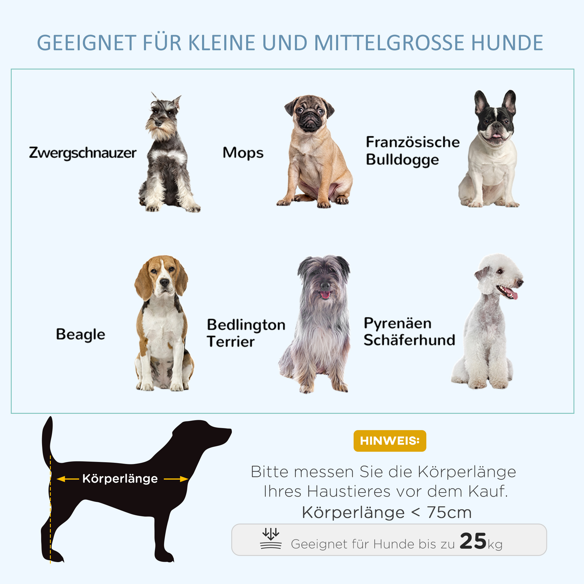 Hundebox Hundekäfig, inkl. Bodenwanne, Verriegelung, Universalrollen, 94 cm x 58 cm x 78 cm, Schwarz