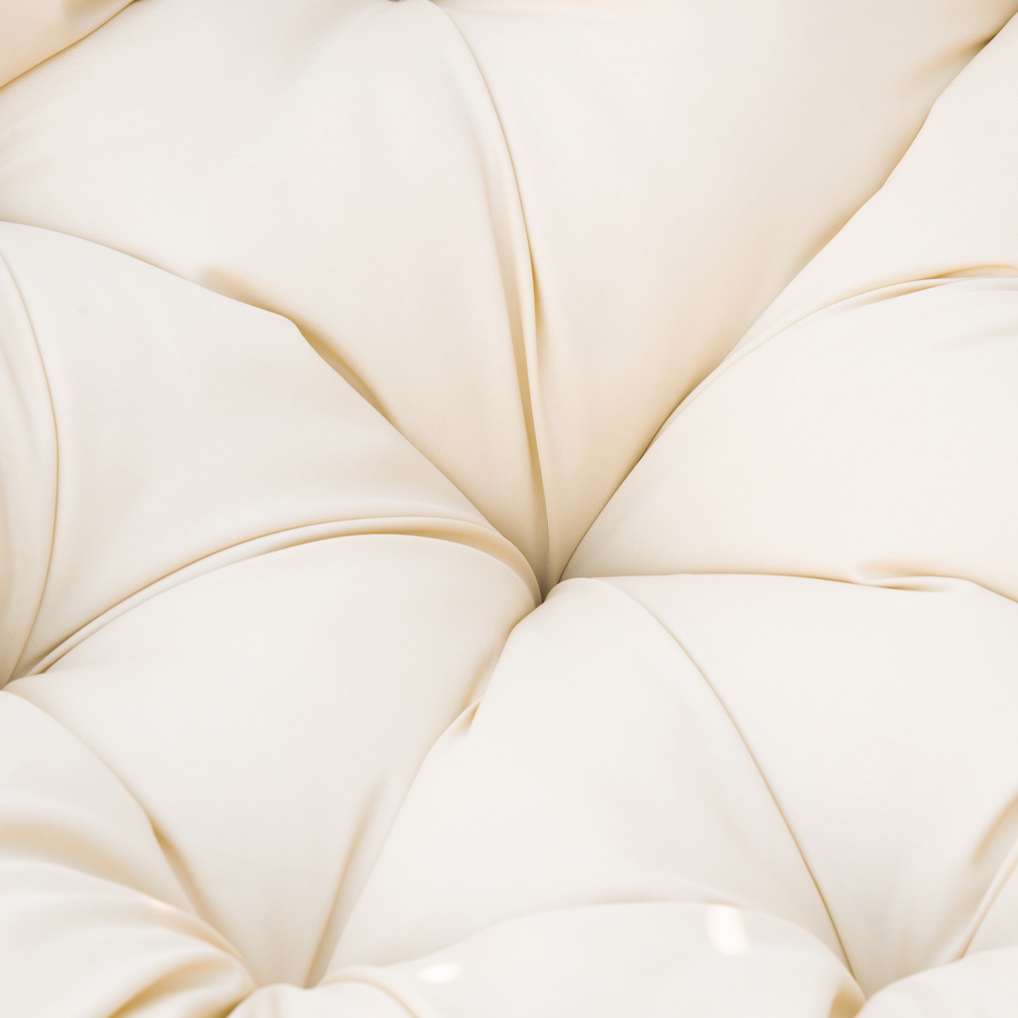 Papasansessel, Korbsessel, Sitzkissen, Kunstrattan, drehbar, Metallrahmen, 87 x 97 x 90 cm, Beige