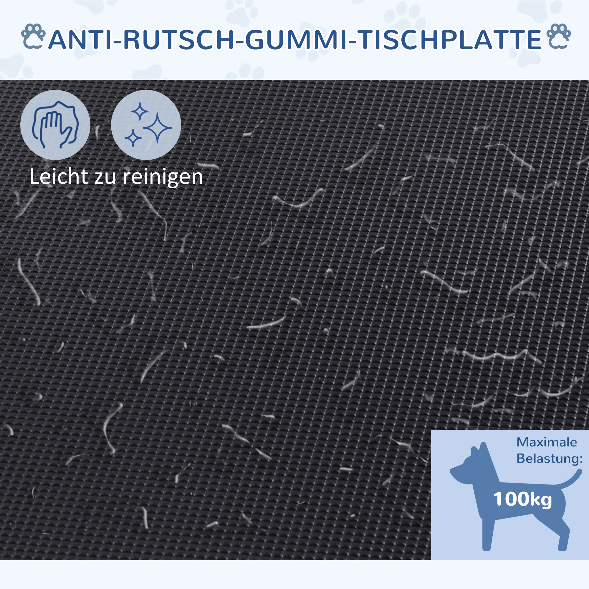 Hundepflegetisch Höhenverstellbar Tierpflegetisch Klappbar Hunde Pflegetisch Hundefriseur Tisch Schertisch Trimmtisch mit Unterkorb für Hunde Katzen bis zu 100 kg Schwarz