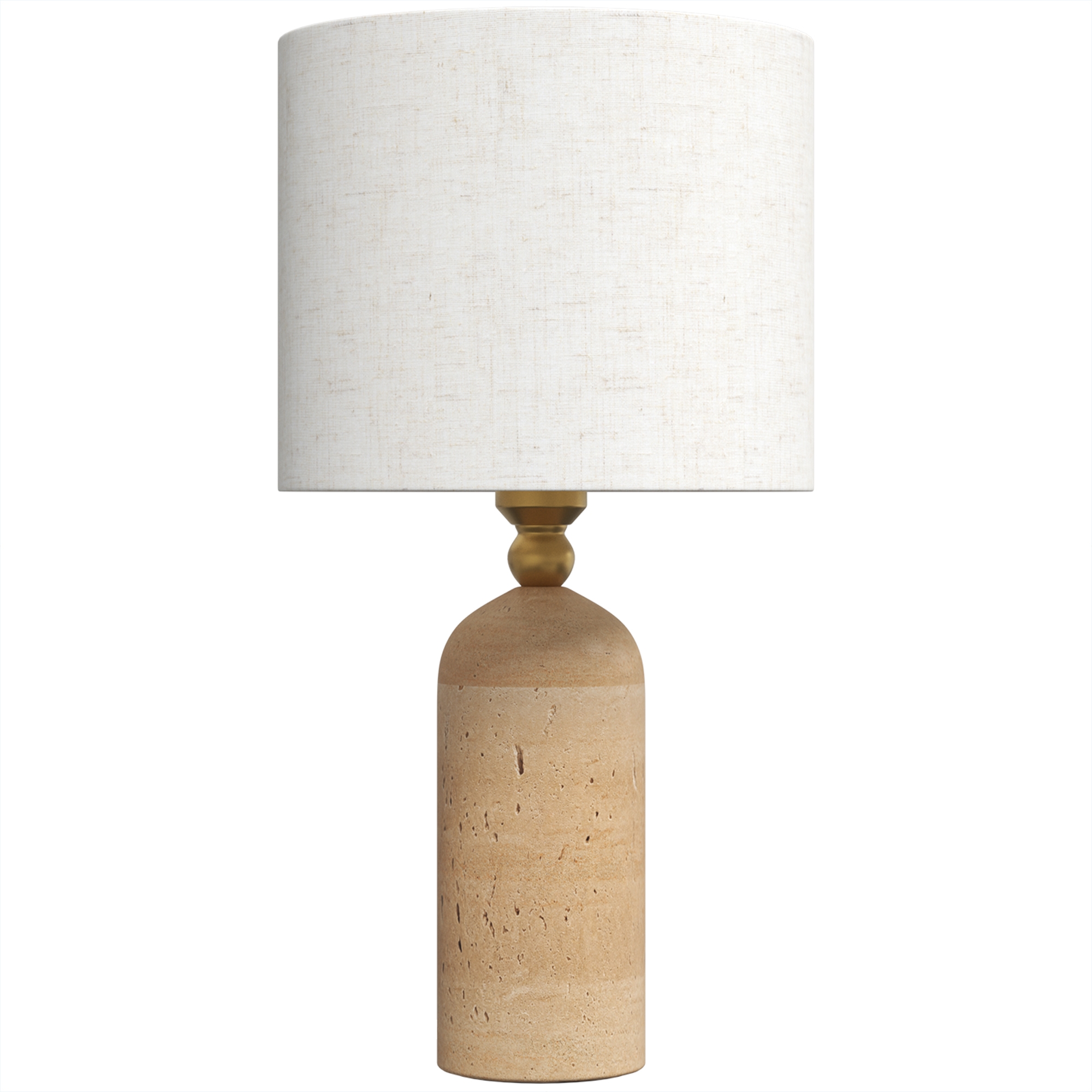 Tischlampe Vintage E27 Nachttischlampe Stoffschirm Kabel, 48 cm Beige