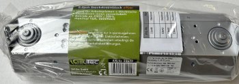 5-fach Steckdosenblock, silber / 250V~/ 16A, Aufbaumontage