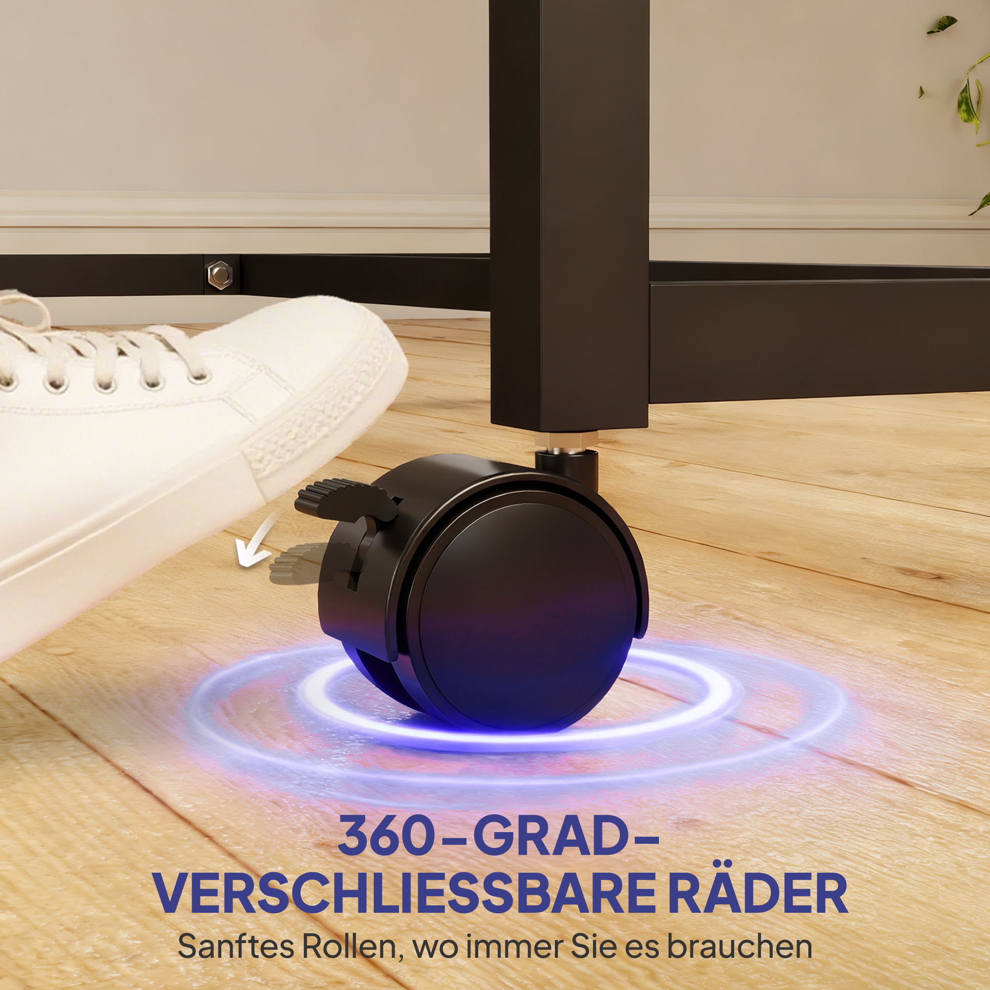 Tischtennisplatte, klappbar, mobil, 2 Schläger, 3 Bälle, Metallrahmen, 274x152,5x76 cm, Blau