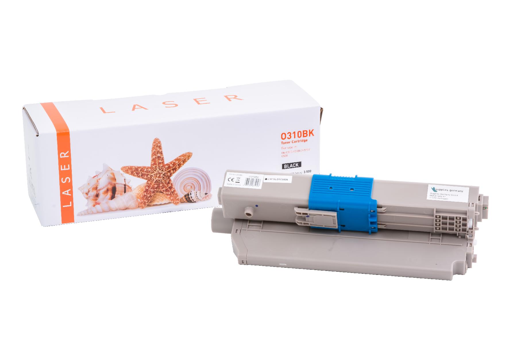C310schwarz alternativ Toner schwarz für OKI  / 44469803 / 3.500 Seiten
