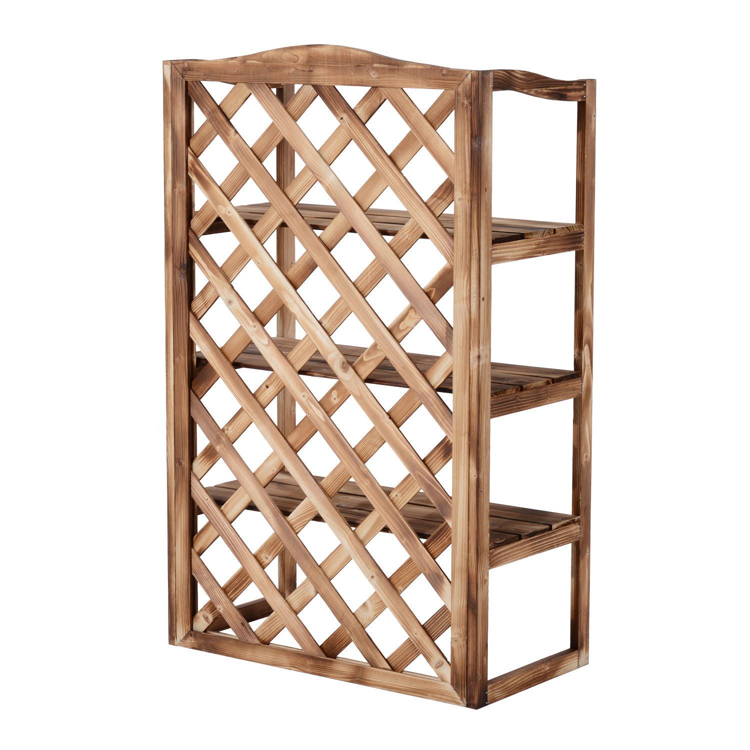 Blumenständer Blumenregal Pflanzregal Blumenbank 3 Etagen Tannenholz (Modell8)