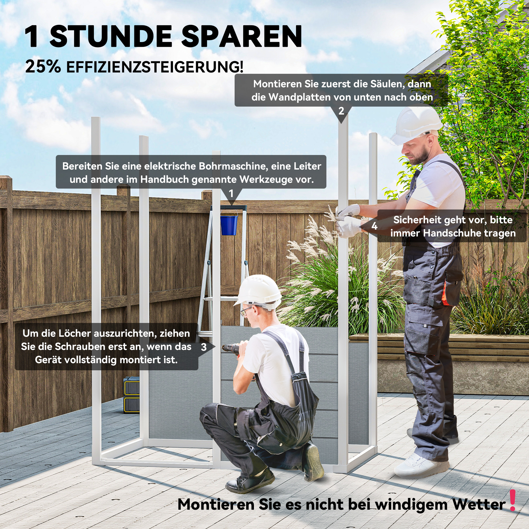 Gerätehaus Kunststoff 1,14m² 151 x 92 x 193cm Geräteschuppen mit Pultdach Boden Fenster Grau