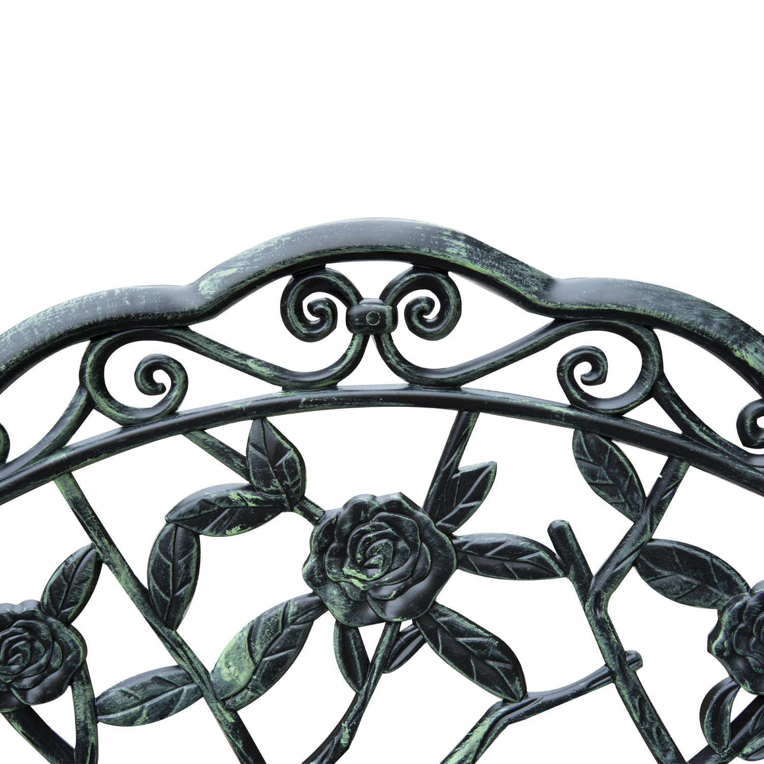 2-Sitzer Gartenbank robust Parkbank Sitzbank mit Rückenlehne Bank 240kg belastbar Gartenmöbel 100 x 54 x 78 cm Antik Grün