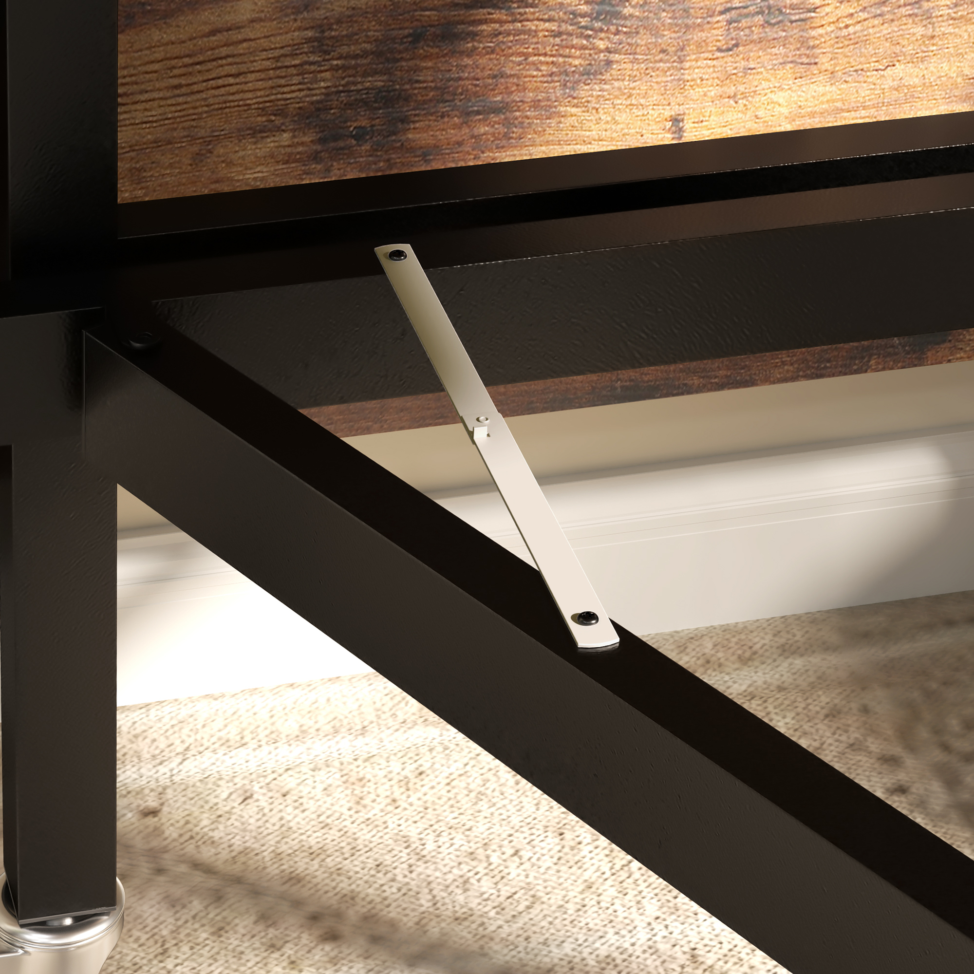 Klappbarer Esstisch, für bis zu 6 Personen geeignet, mit 6 Rollen und Bremsen, für kleine Räume, Braun