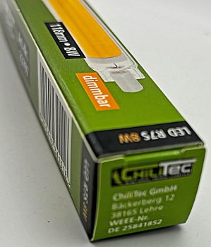 LED Strahler 8W R7s "RS118 COB8dim" / 360°, 3000k, 887lm, 118mm, warmweiß