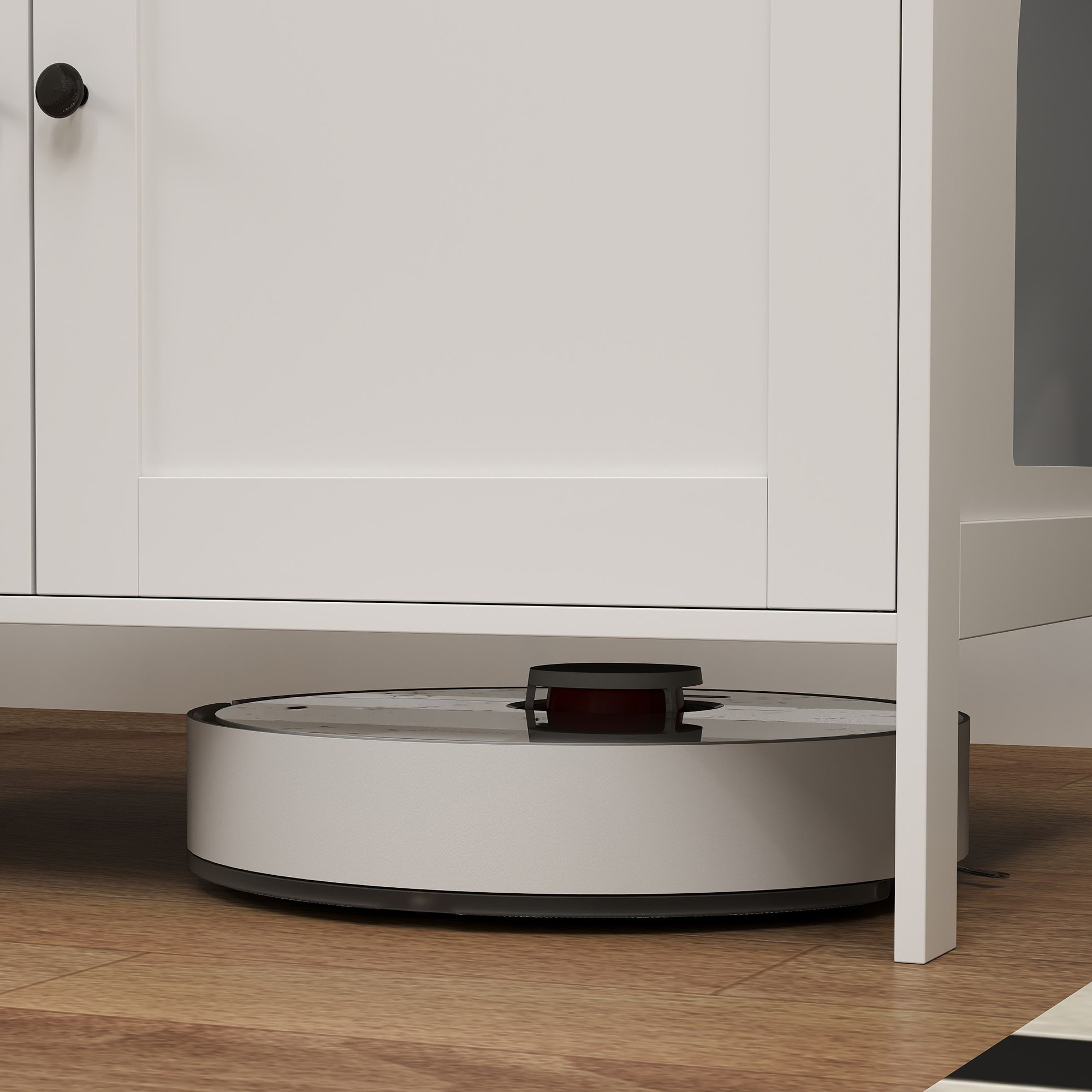 Katzenklo-Schrank Katzenhaus mit Tür Trennwand Katzentoilette für große Katzen 80 x 51 x 54 cm Weiß